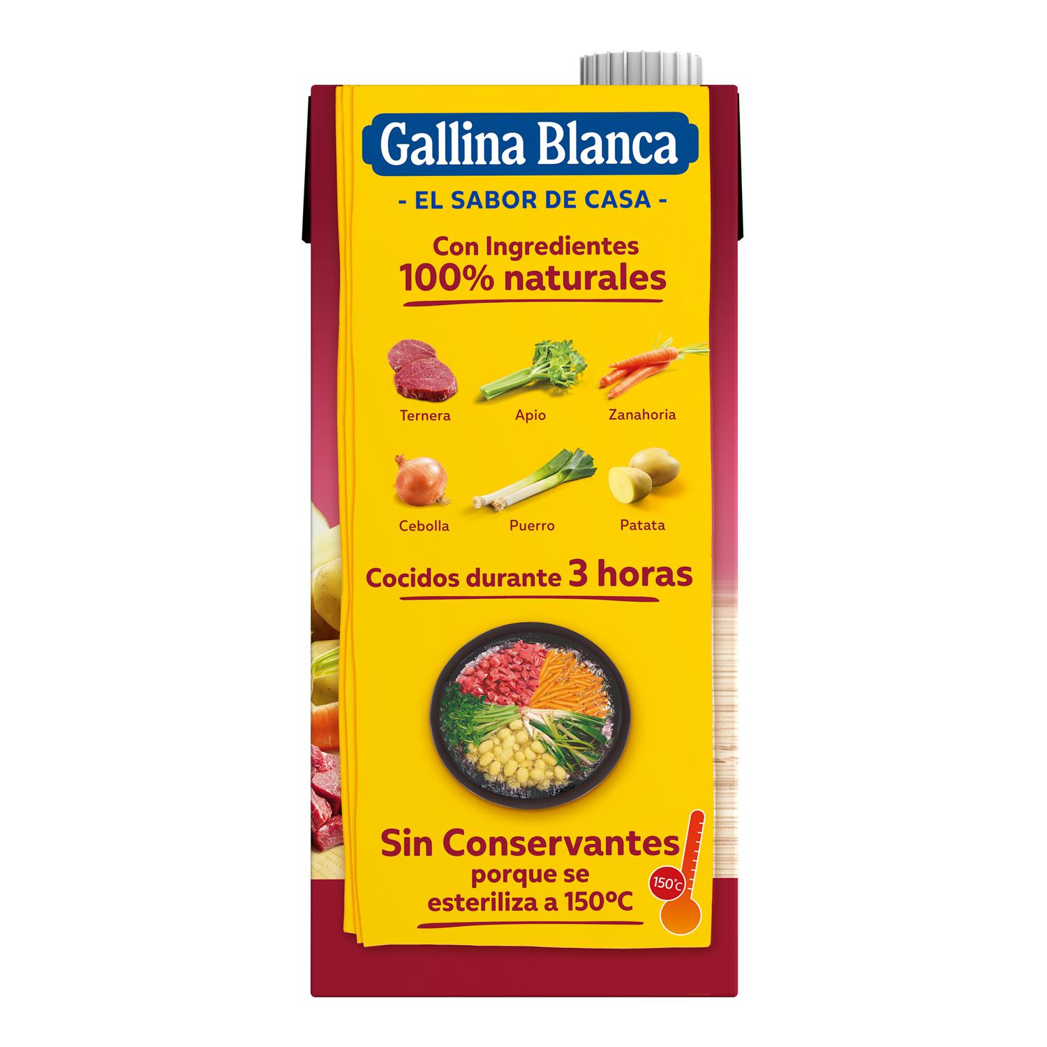Caldo casero de carne Gallina Blanca sin gluten 1 l.
