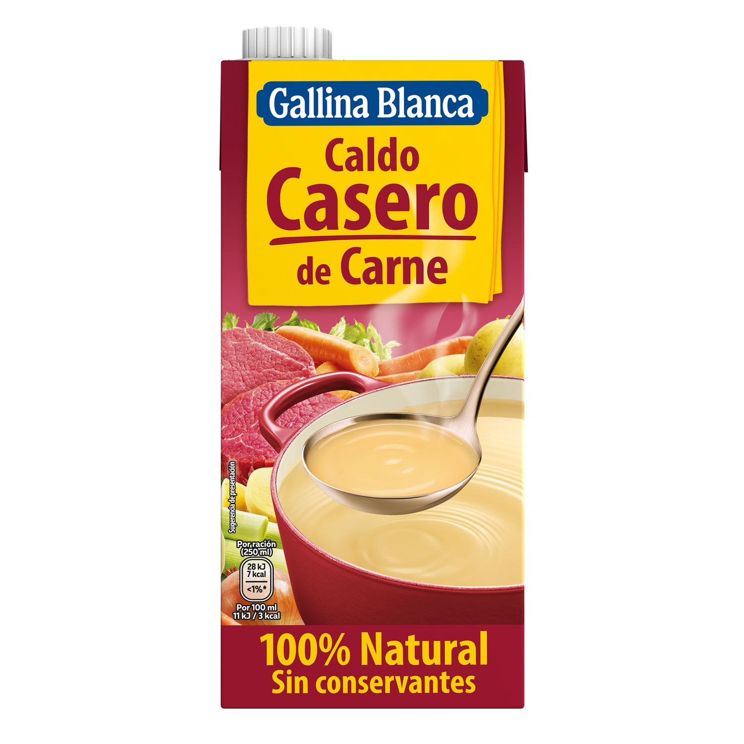 Caldo casero de carne Gallina Blanca sin gluten 1 l.