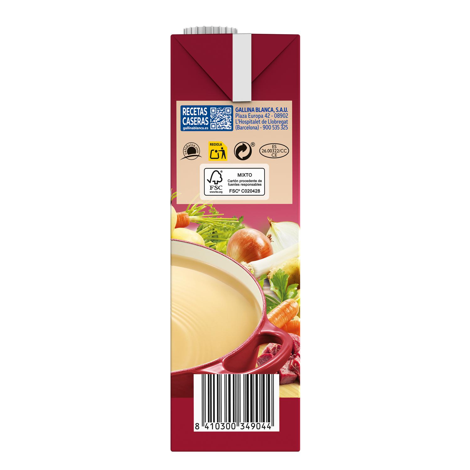 Caldo casero de carne Gallina Blanca sin gluten 1 l.