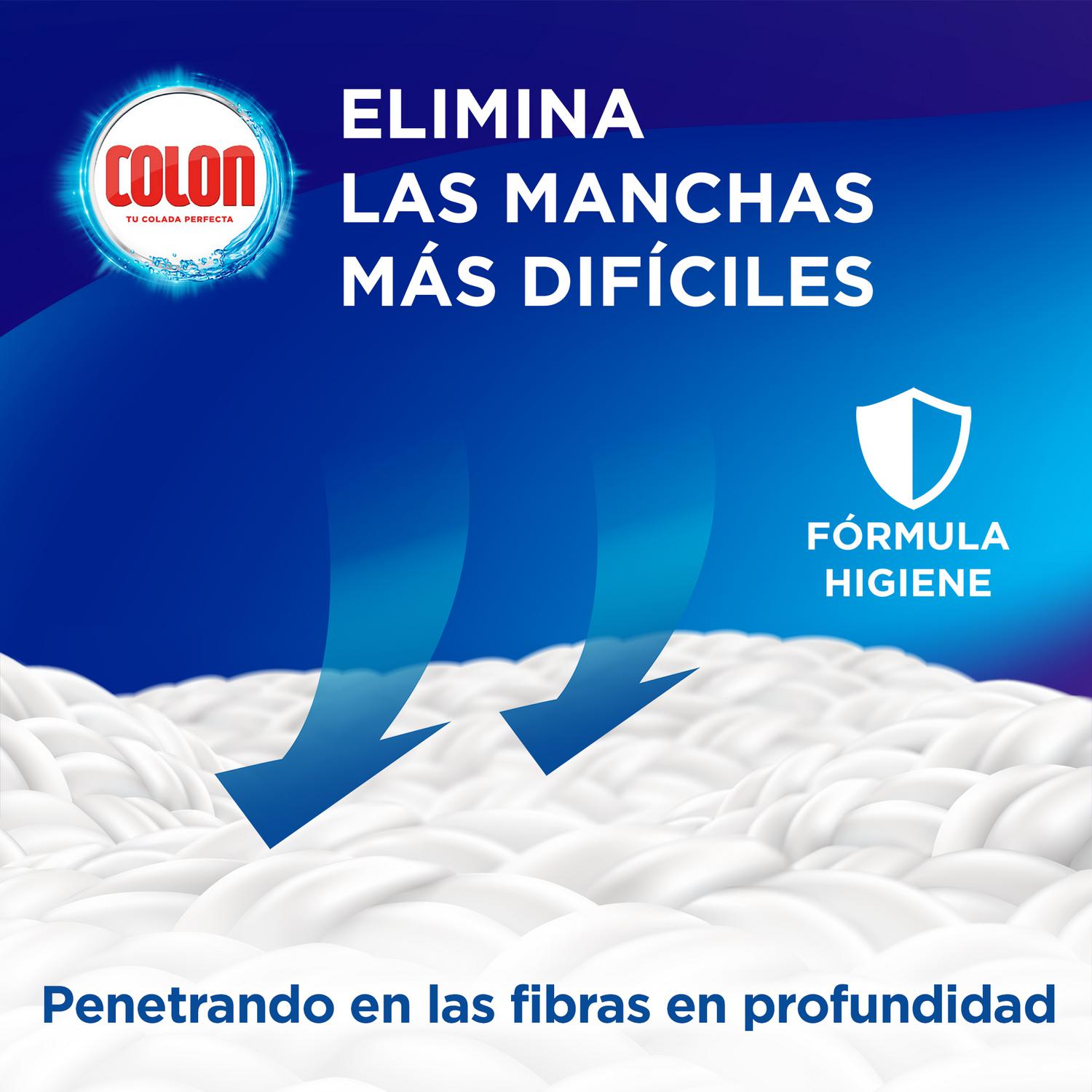 Detergente gel activo fórmula higiene Colon 100 lavados.
