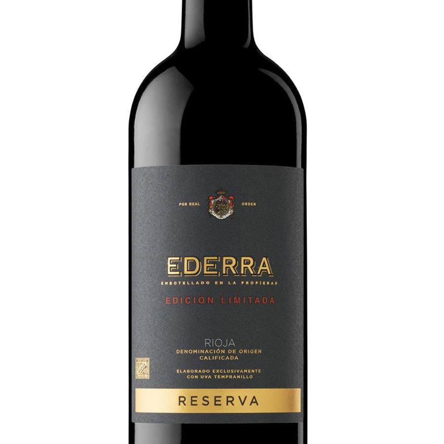Vino tinto reserva tempranillo Ederra D.O.Ca. Rioja 75 cl.