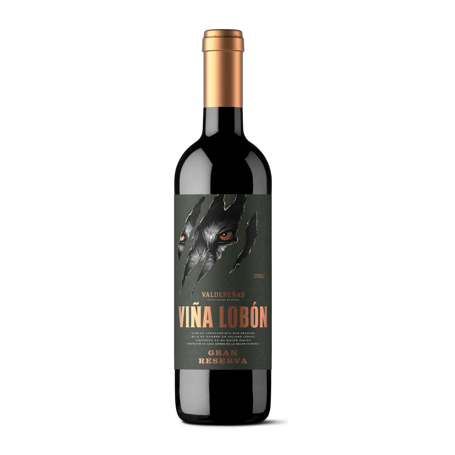 Vino tinto gran reserva Viña Lobón D.O. Valdepeñas 75 cl.