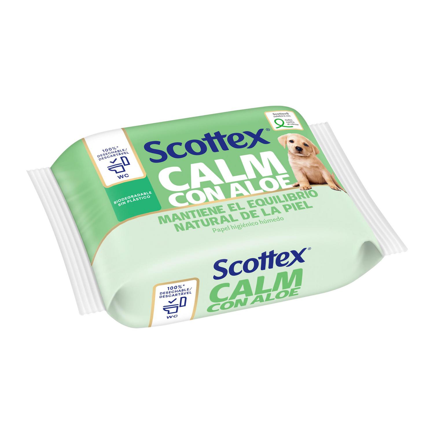 Papel higiénico húmedo con aloe vera Sensitive Scottex 66 ud.