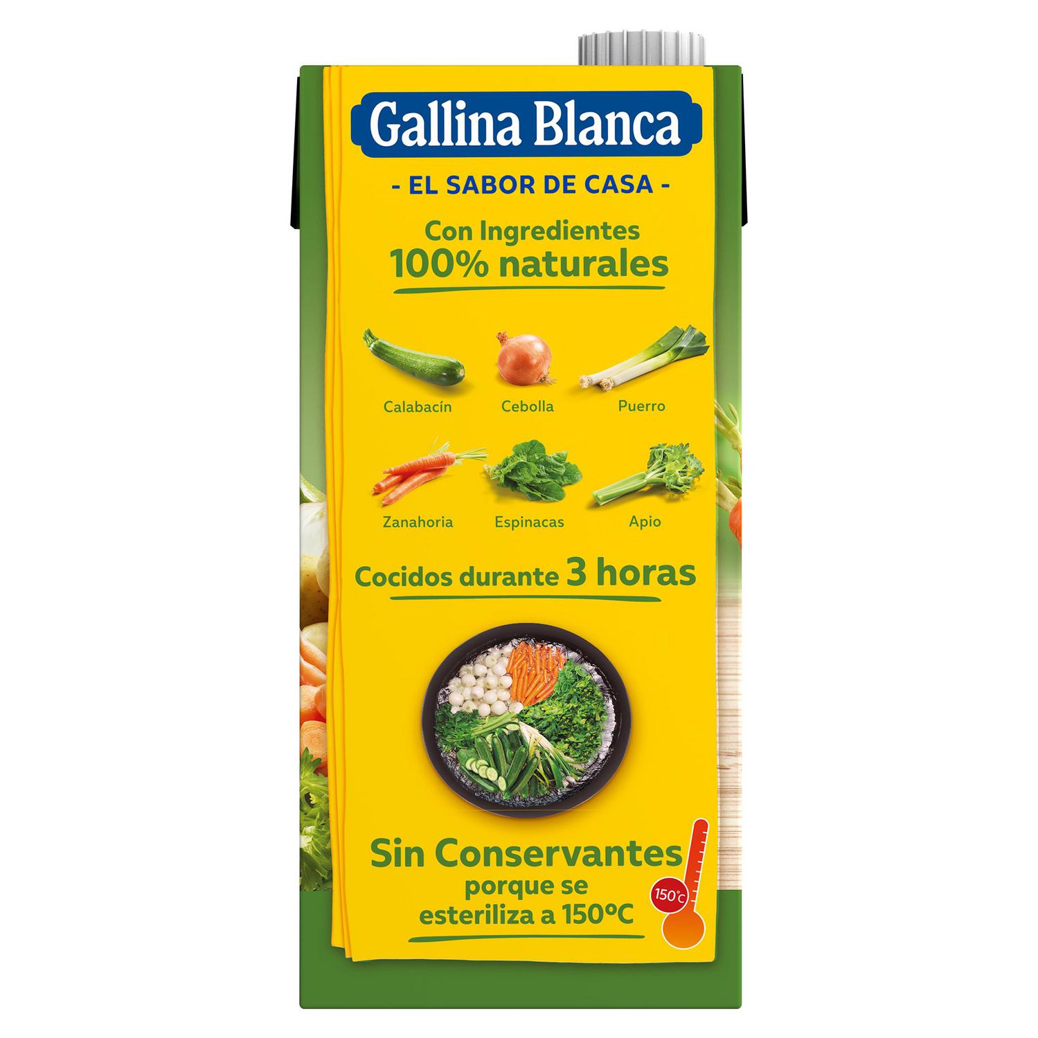 Caldo casero de verduras Gallina Blanca sin gluten 1 l.