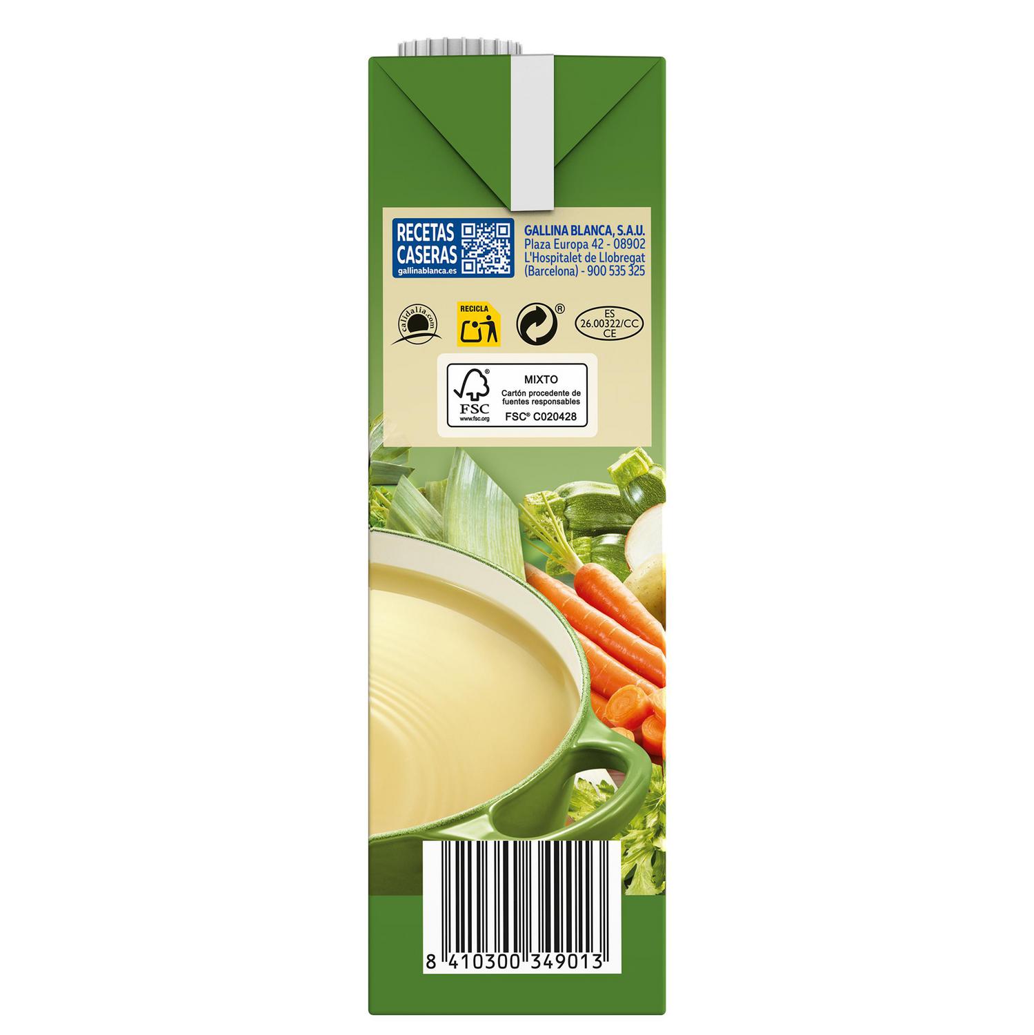 Caldo casero de verduras Gallina Blanca sin gluten 1 l.
