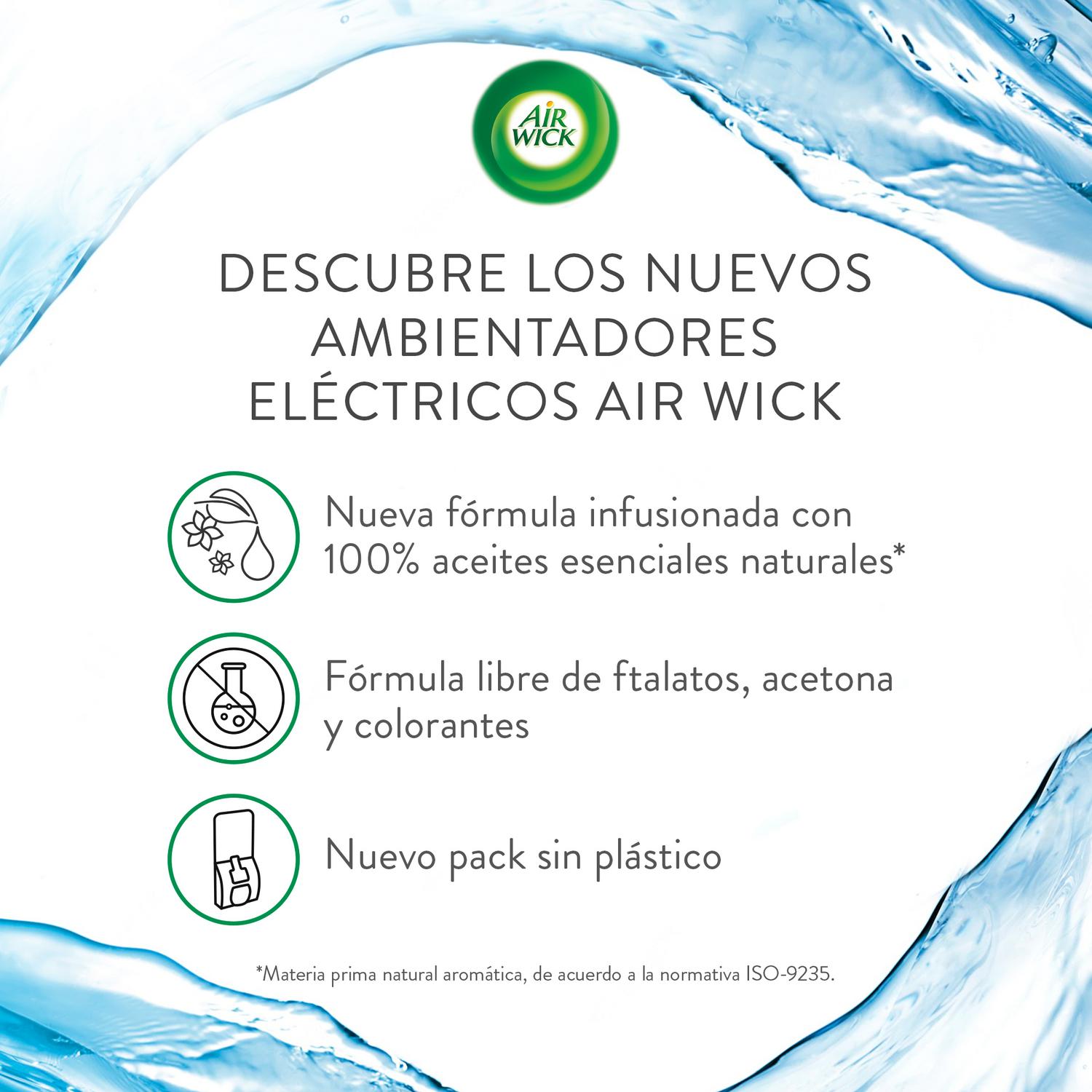 Ambientador eléctrico fragancia Nenuco Essential Oils recambio Air Wick 2 ud.