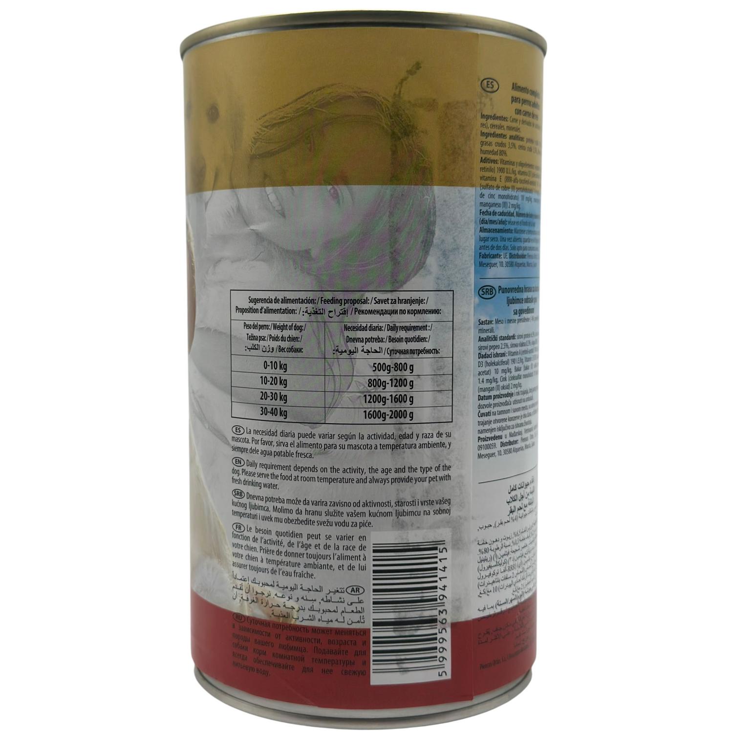 Comida húmeda de carne para perro Golden Can 1,24 kg
