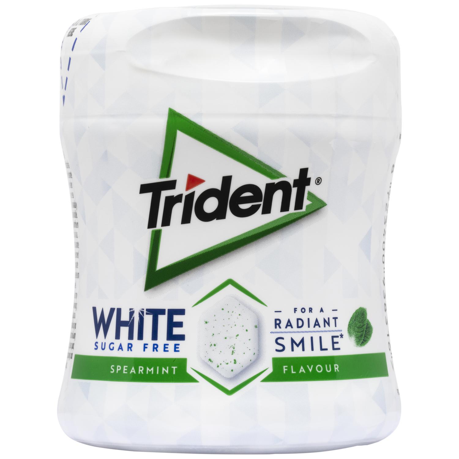 Chicle sabor hierbabuena White Trident sin azúcar 68 g.