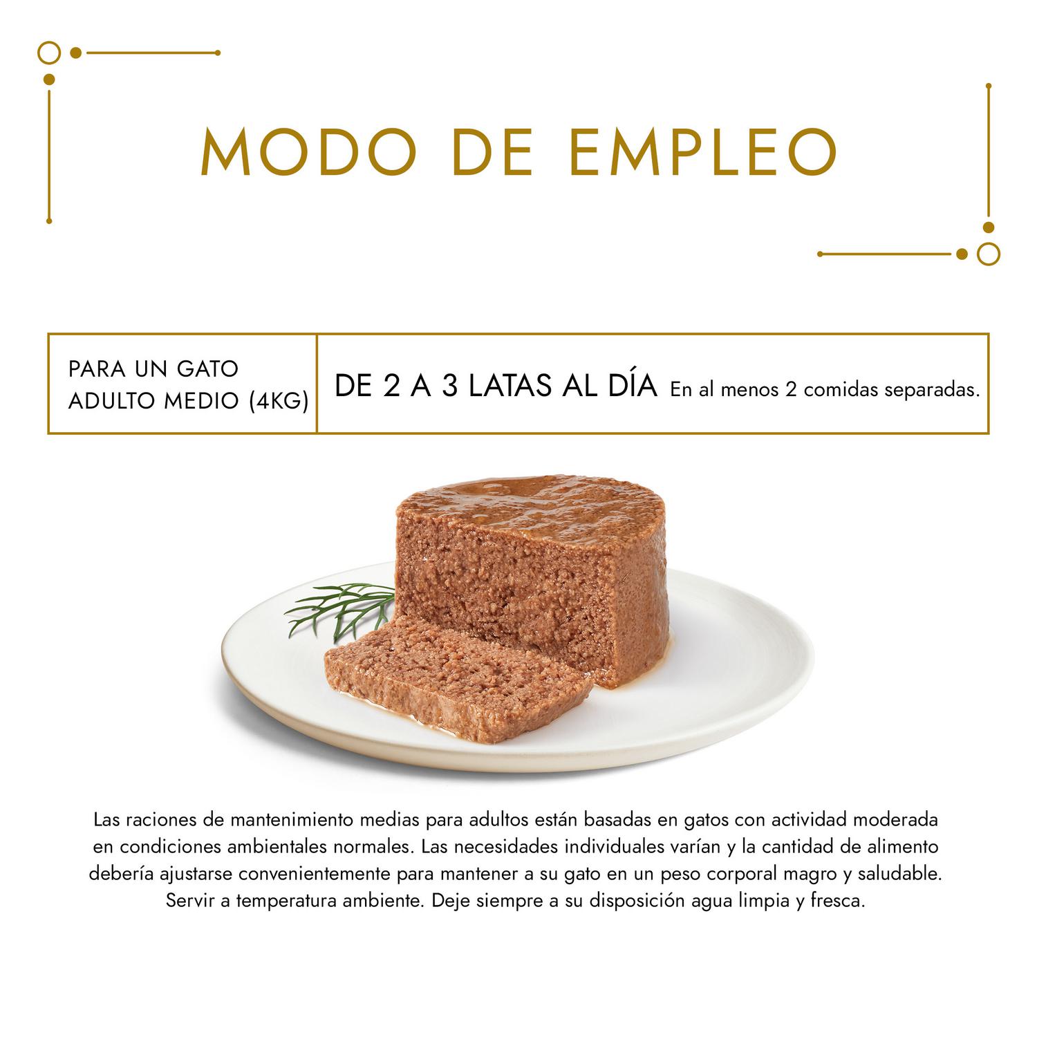 Comida húmeda mousse de pescado del océano para gato adulto Purina Gourmet Gold 85 g.