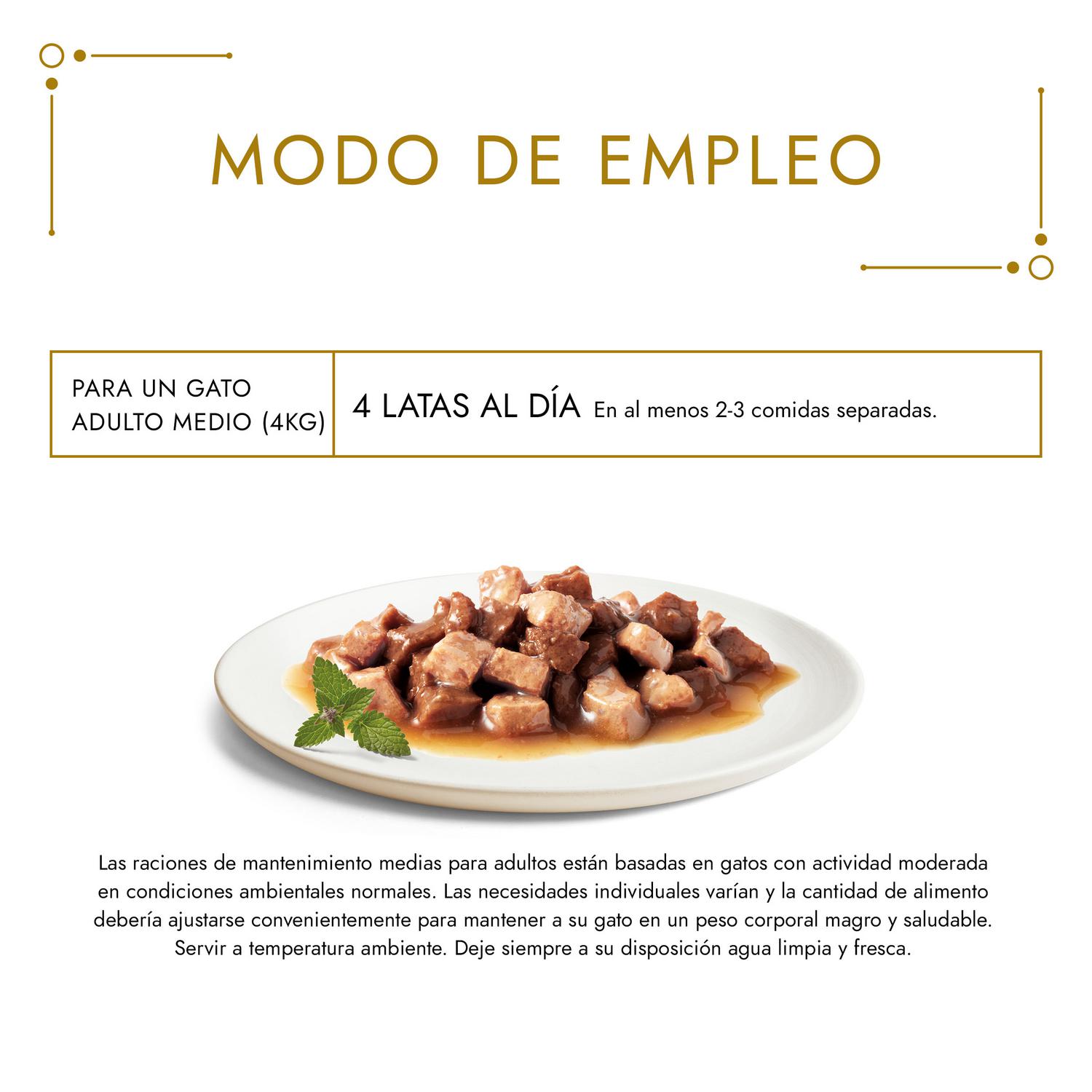 Comida húmeda de salmón y pollo en salsa para gato adulto Purina Gourmet Gold 85 g