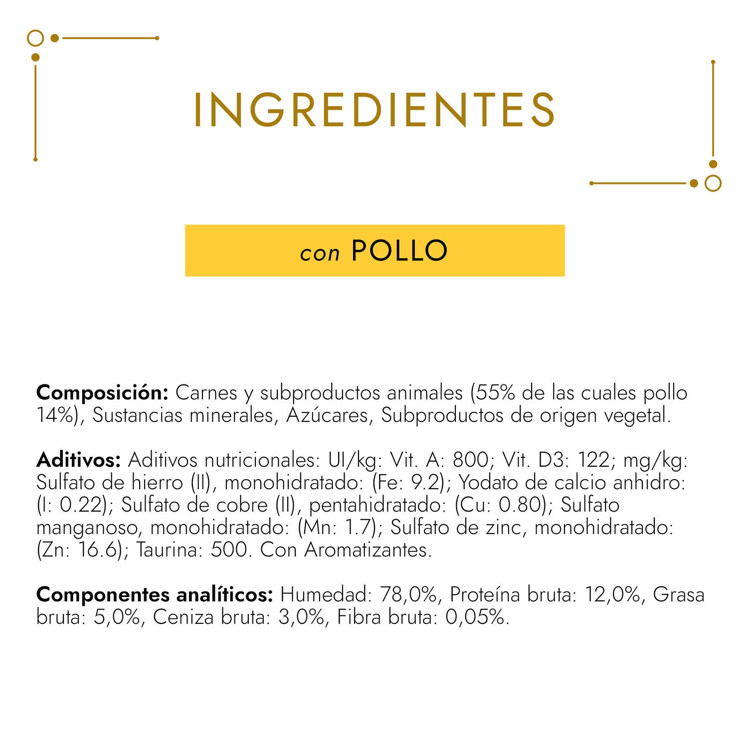 Comida húmeda de pollo para gato adulto Purina Gourmet Gold 85 g