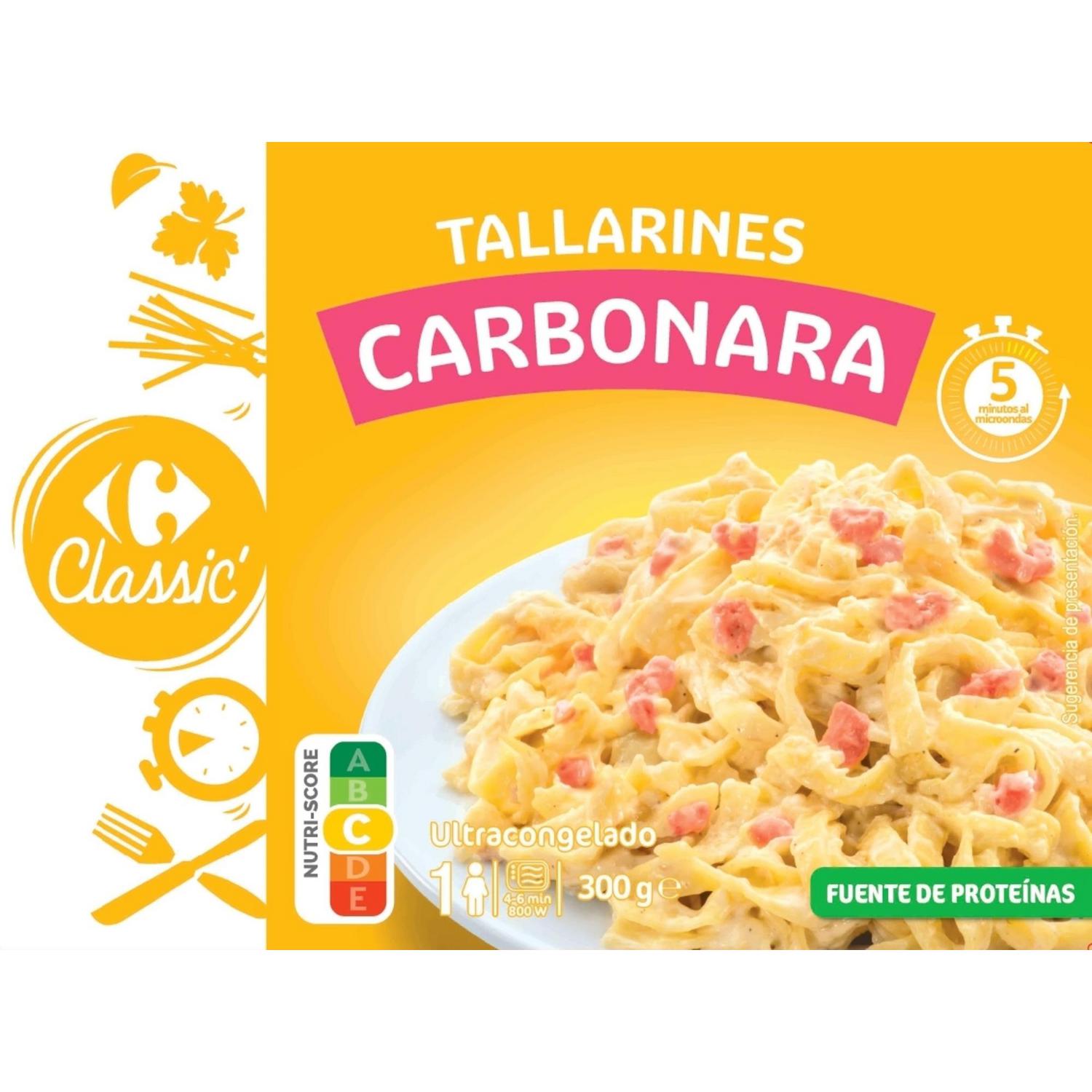 Tagliatelle carbonara Carrefour 300 g.