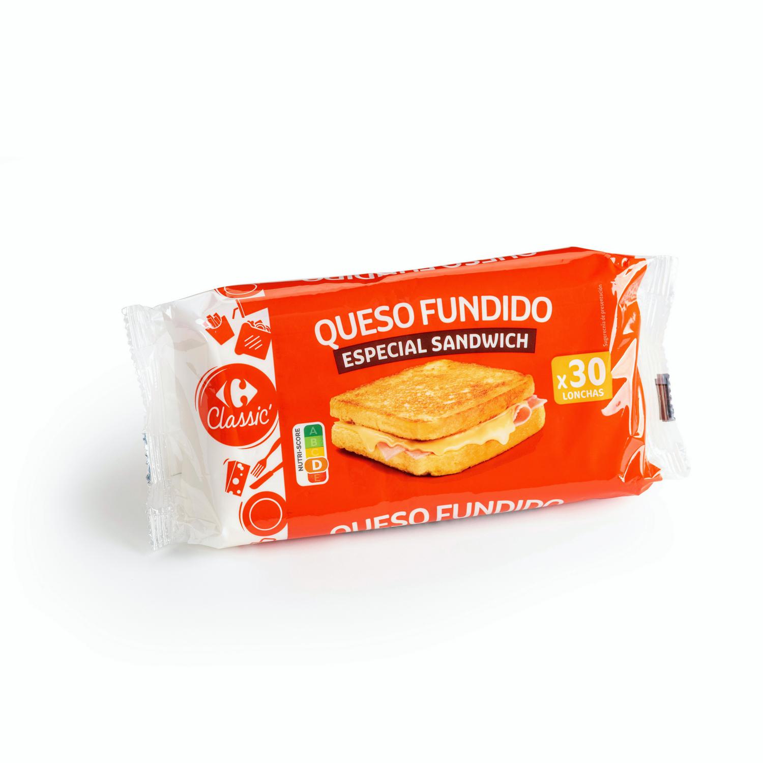 Queso Fundido en Lonchas Carrefour Classic 555 g.