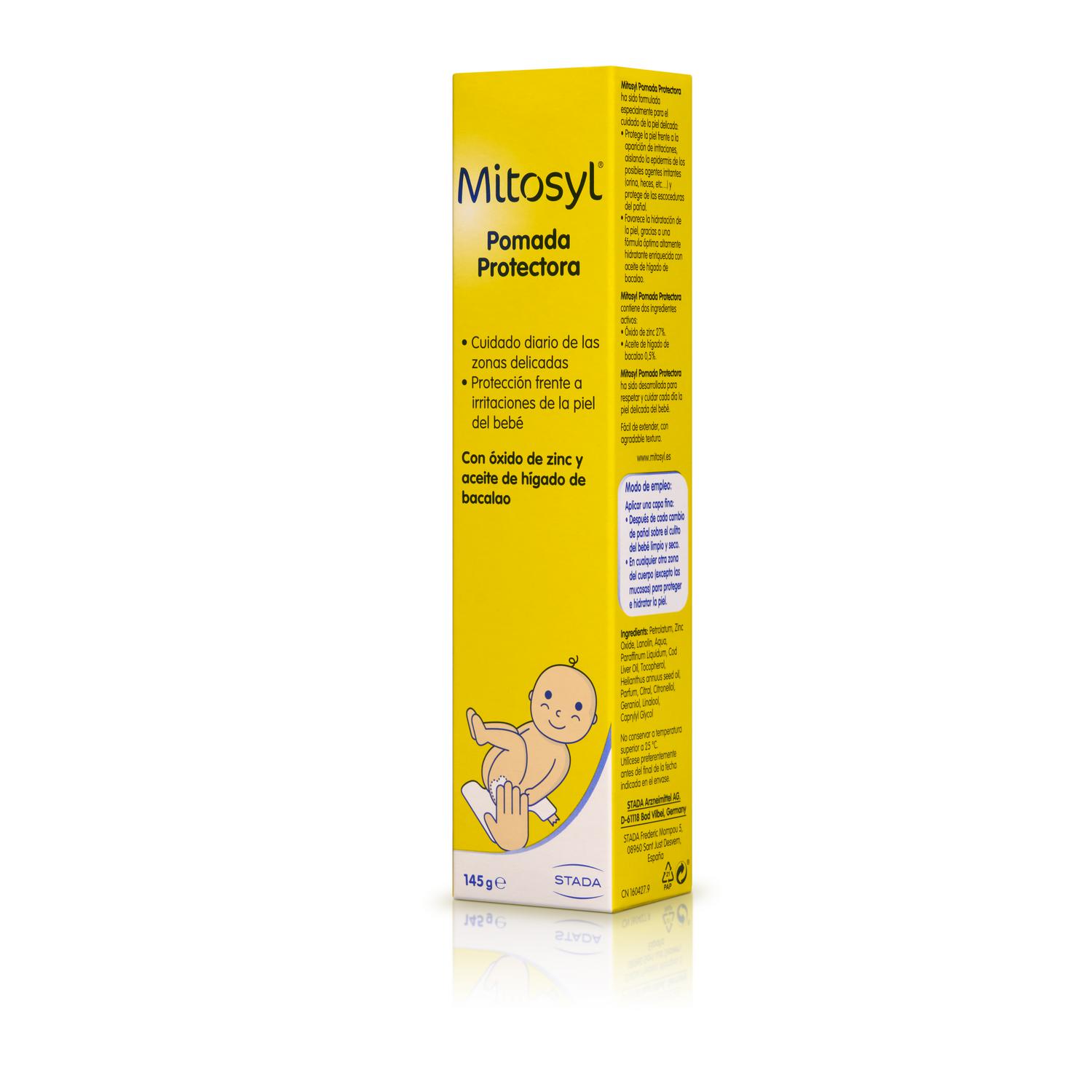 Pomada para proteger la zona del pañal Mitosyl 145 g.