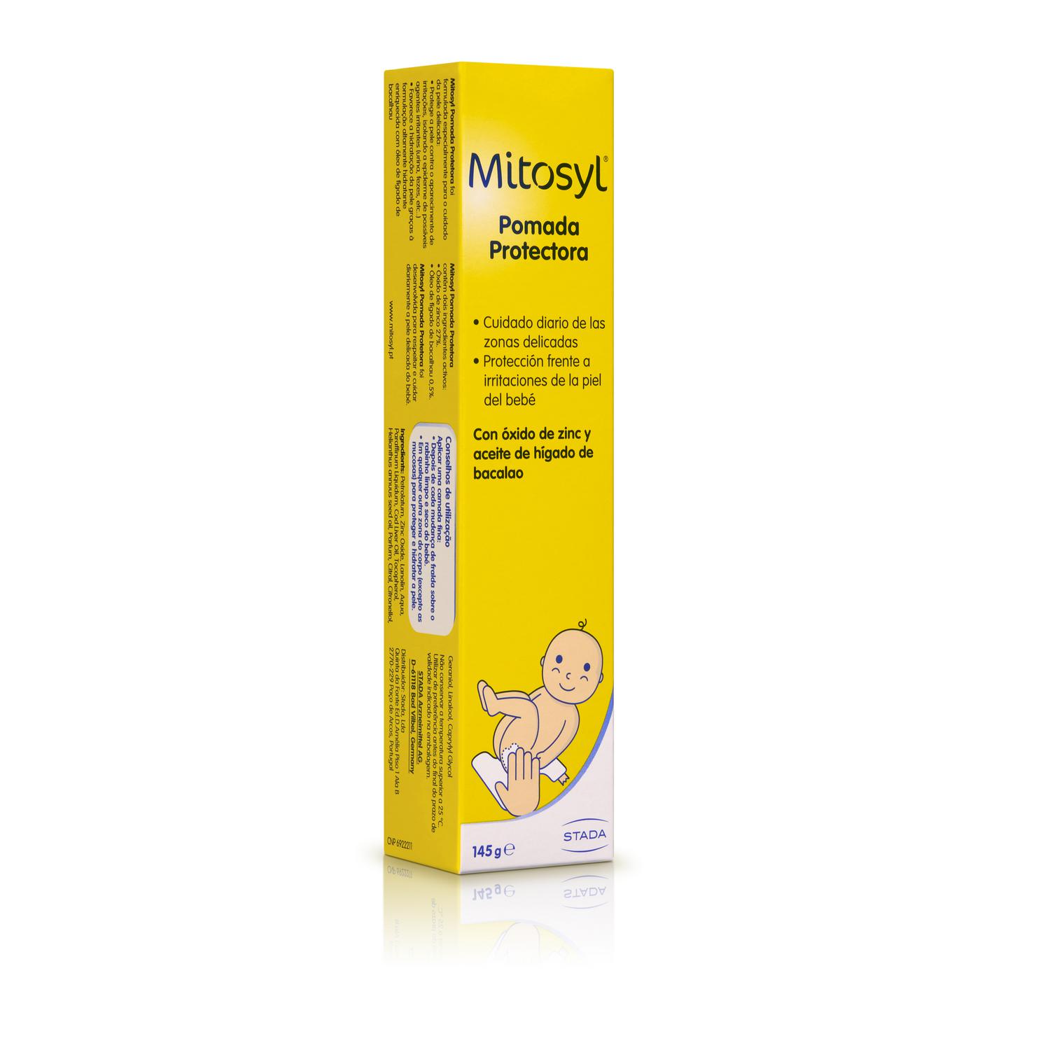Pomada para proteger la zona del pañal Mitosyl 145 g.