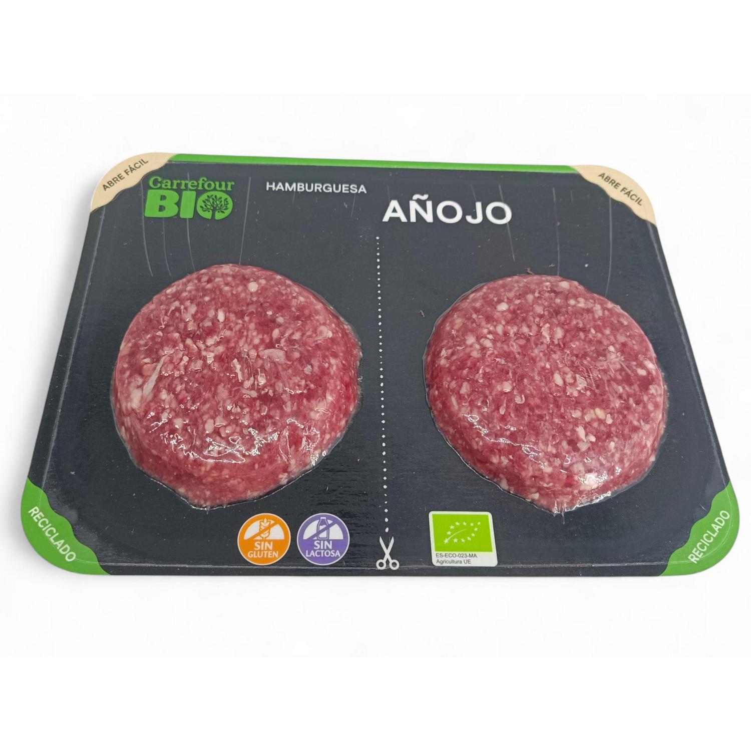 Hamburguesas de vacuno ecológica Carrefour Bio 240 g