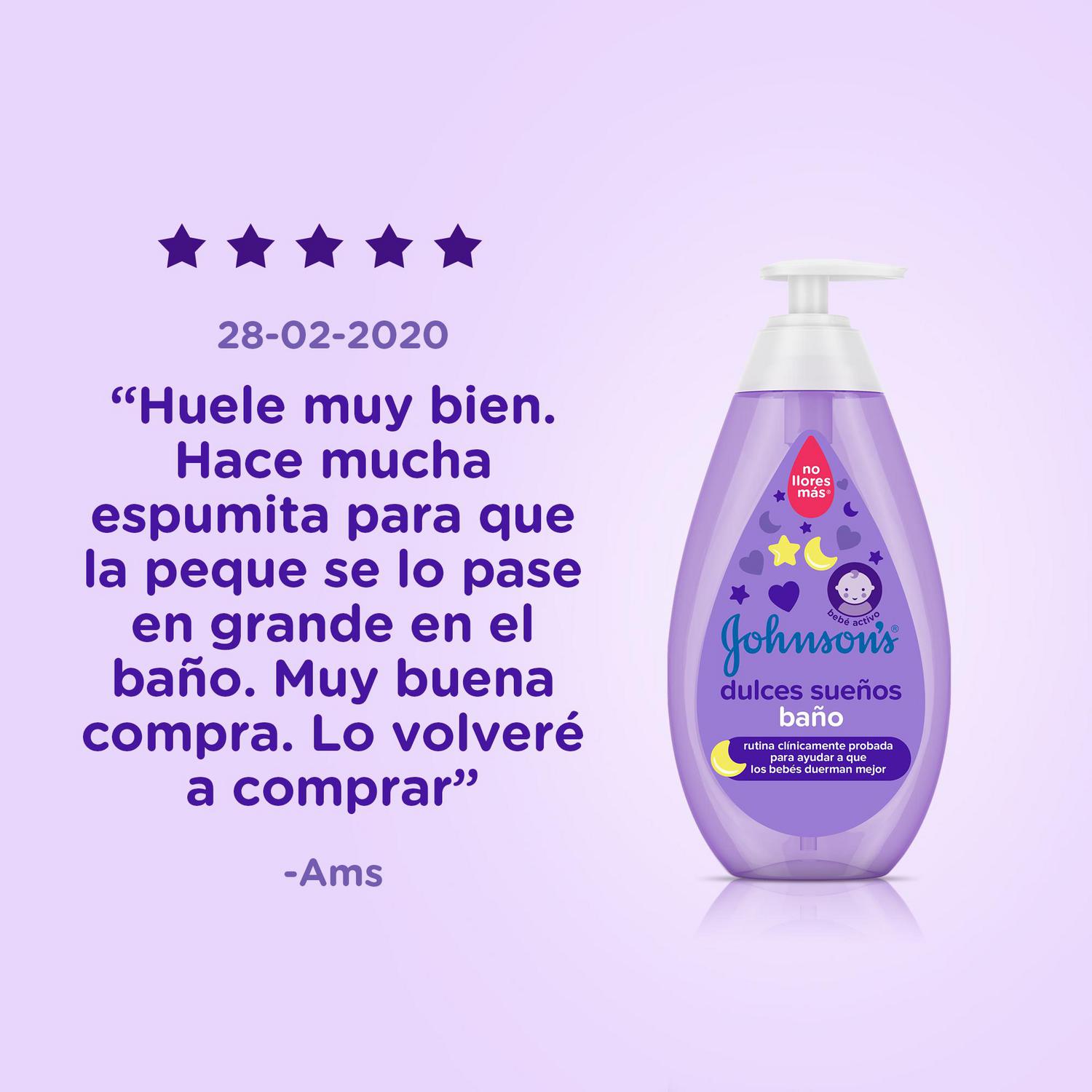 Gel de baño dulces sueños Johnson's Baby 750 ml.