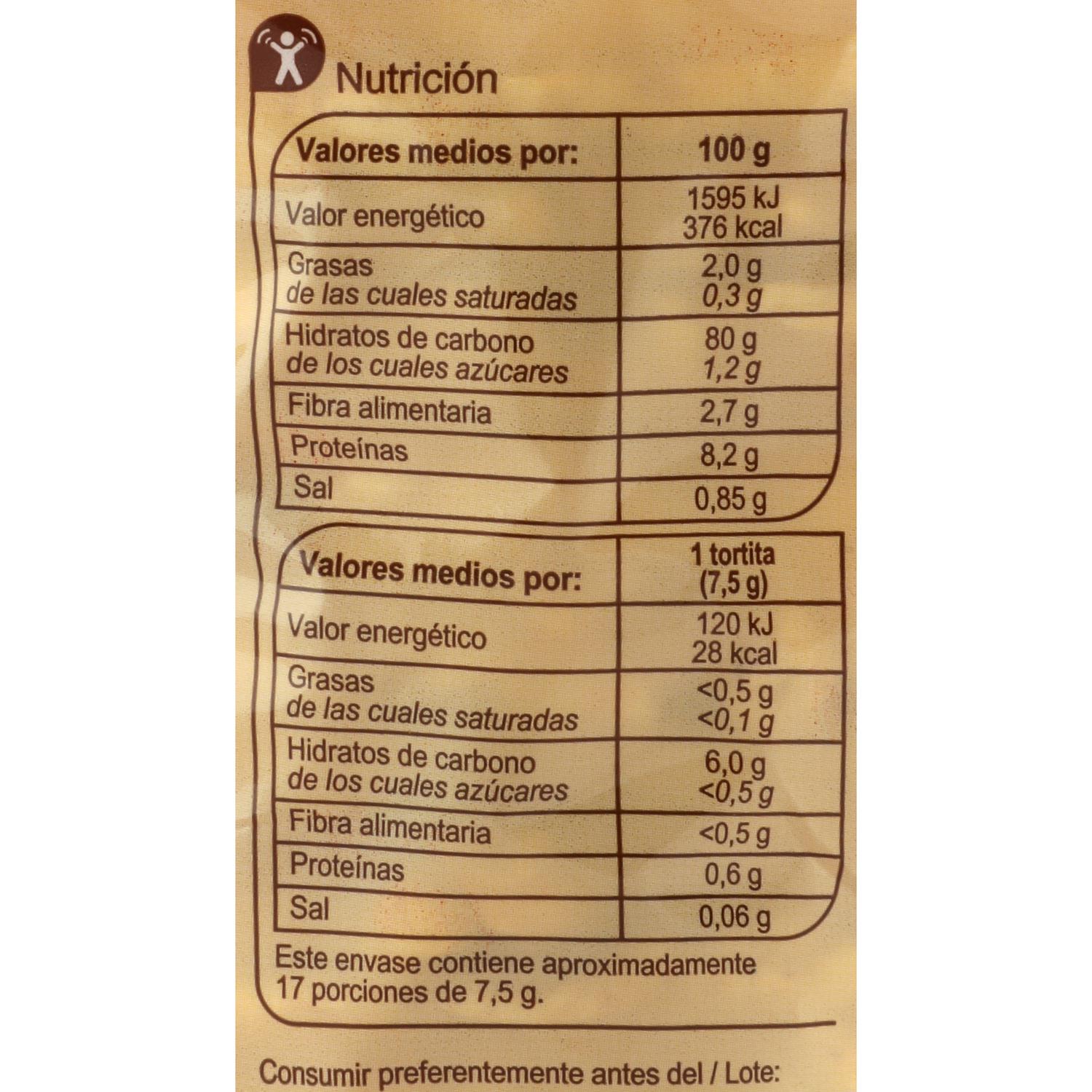 Tortitas de maíz Sentation Carrefour 130 g.
