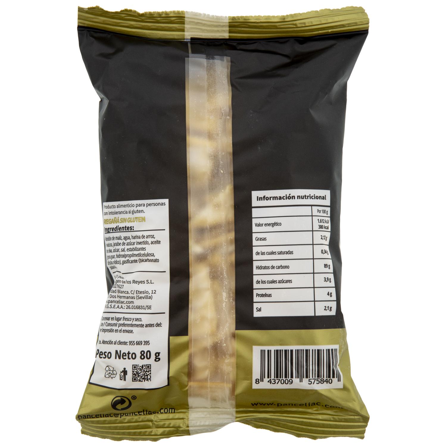 Regañá con aceite de oliva Panceliac sin gluten y sin lactosa 80 g.