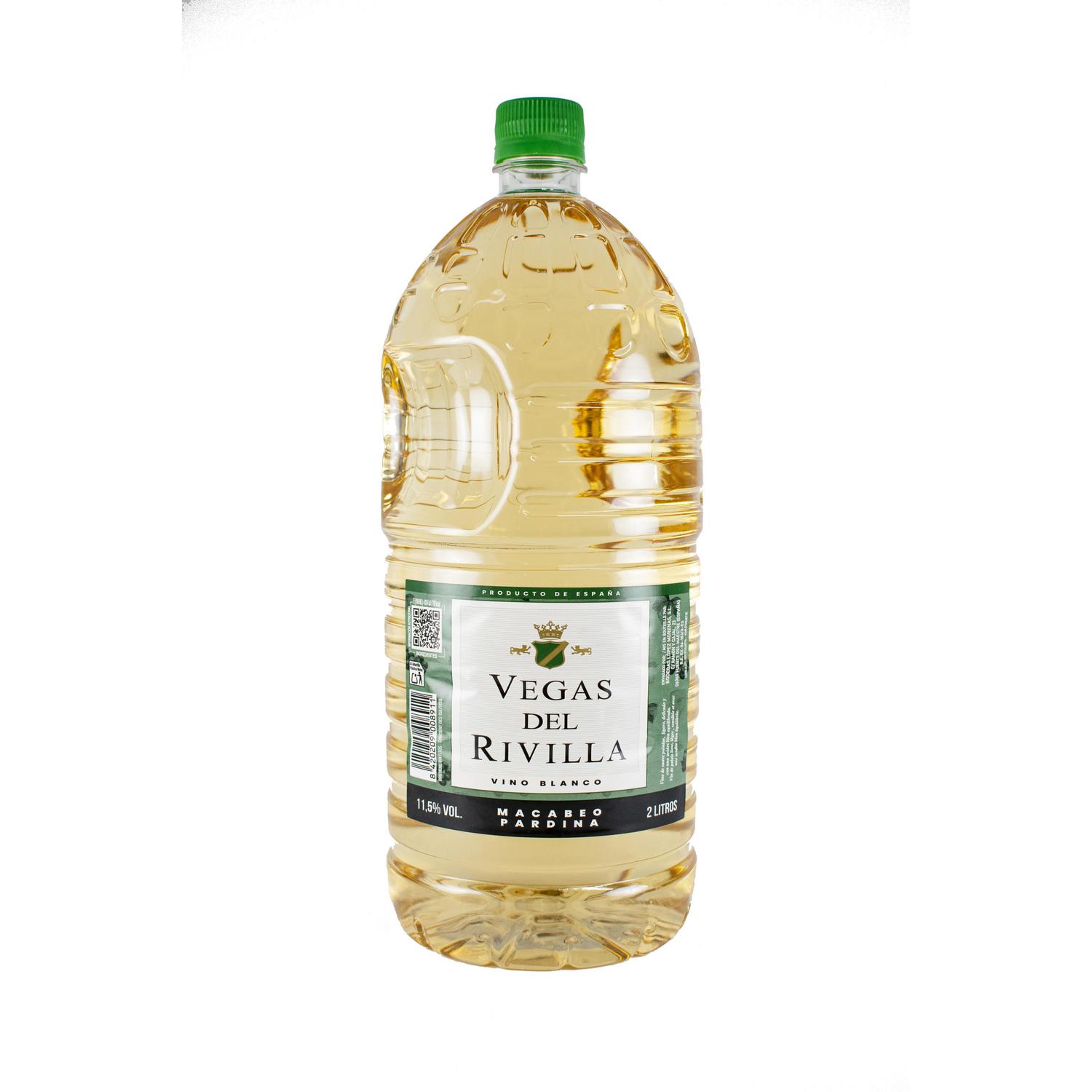 Vino blanco Vegas del Rivilla botella 2 l.