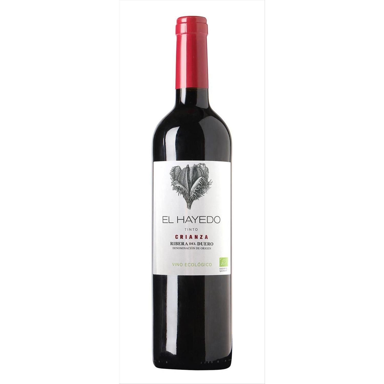 Vino tinto crianza tempranillo ecológico El Hayedo D.O. Ribera del Duero 75 cl.