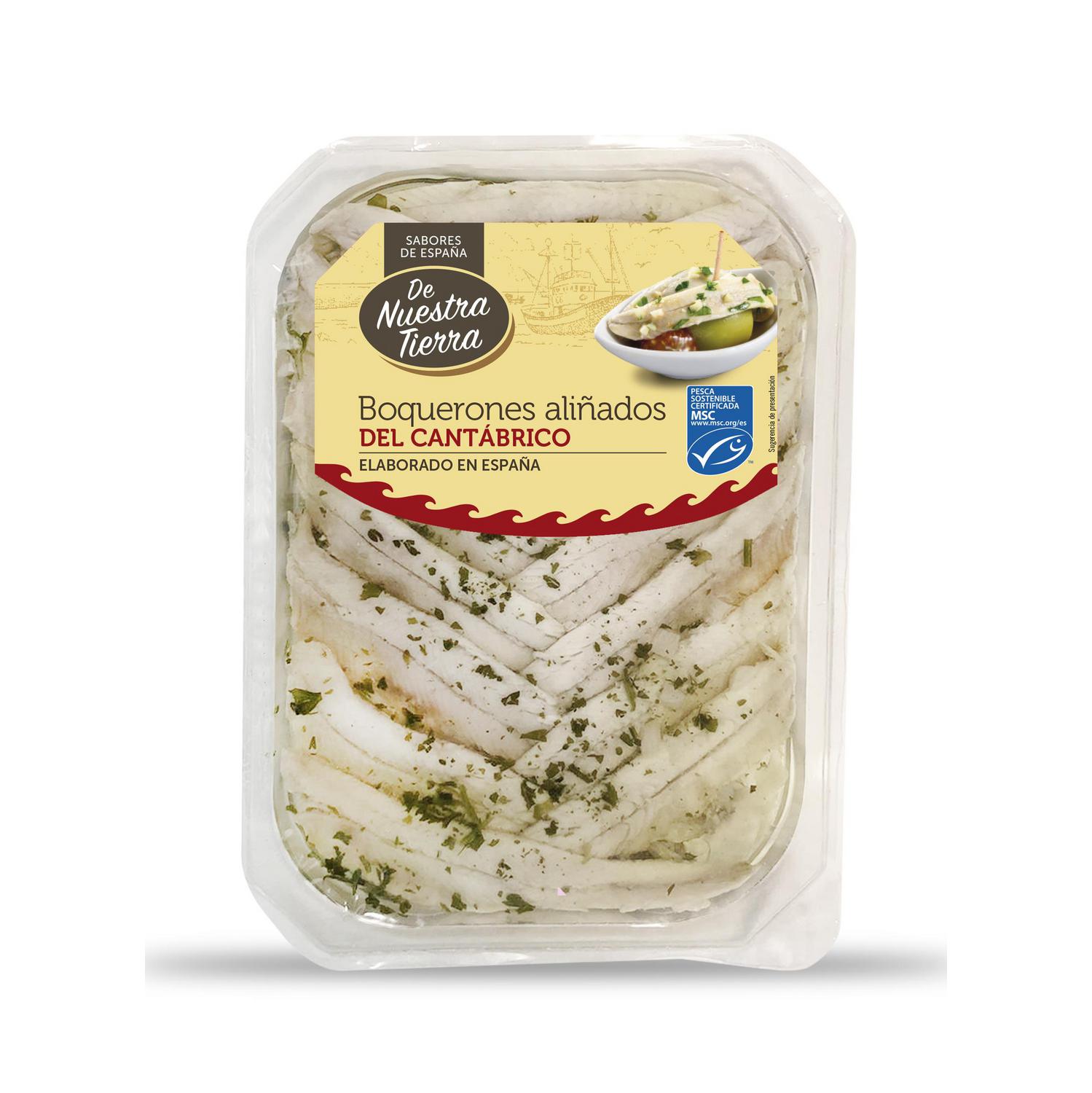 Boquerones en vinagre aliñados De Nuestra Tierra 100 g
