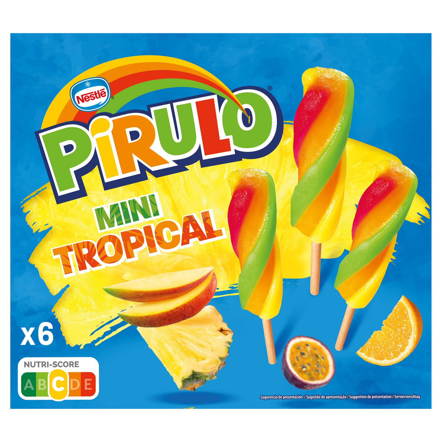 Helado Pirulo mini tropical Nestlé sin gluten 6 ud.