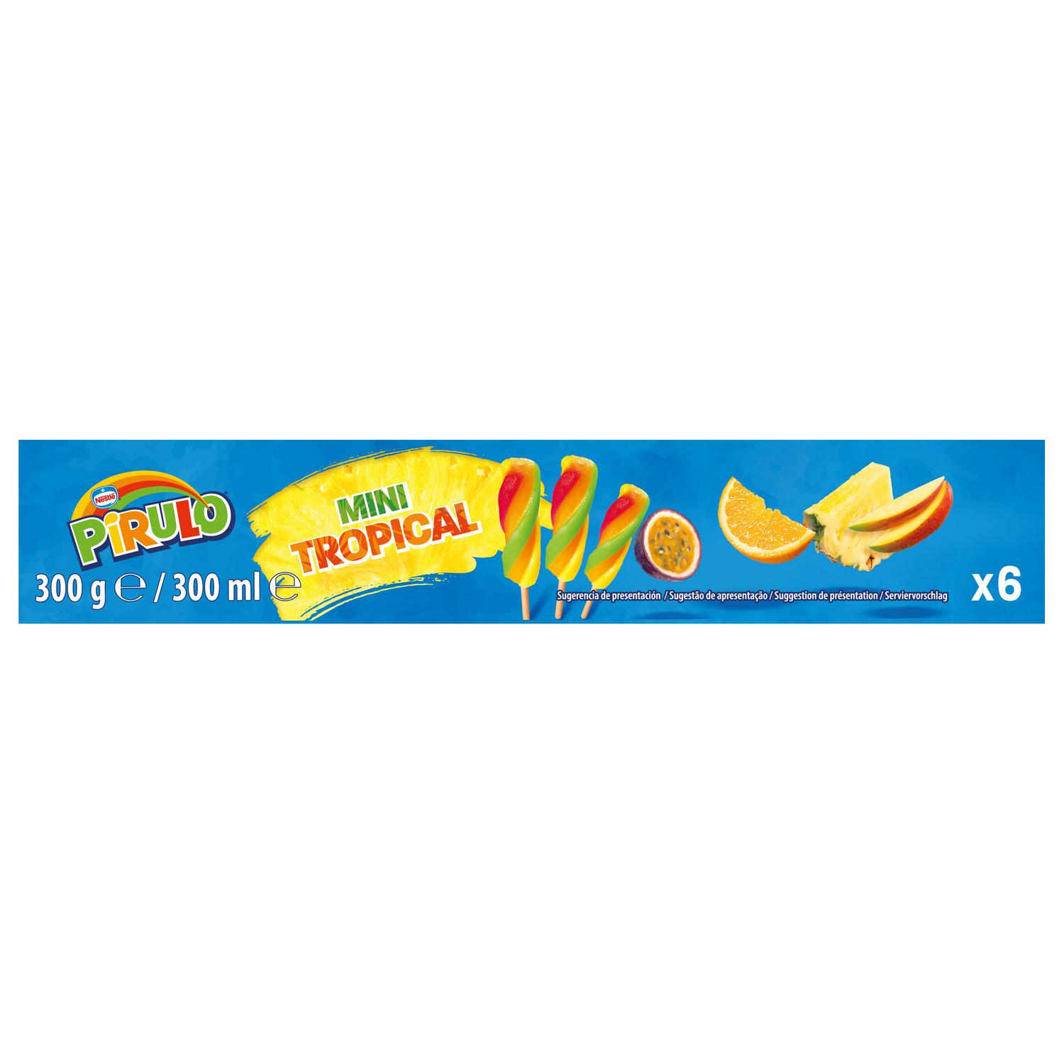 Helado Pirulo mini tropical Nestlé sin gluten 6 ud.
