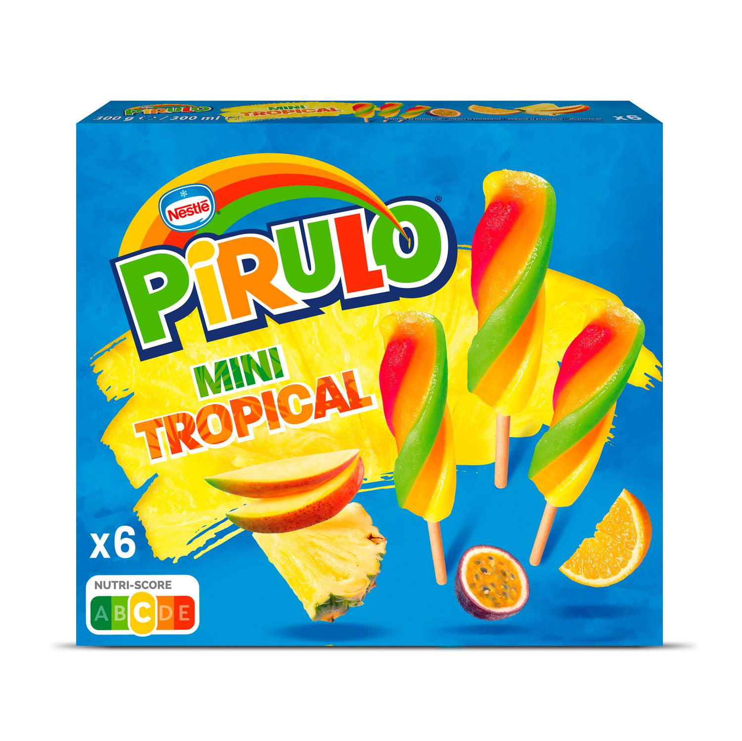 Helado Pirulo mini tropical Nestlé sin gluten 6 ud.