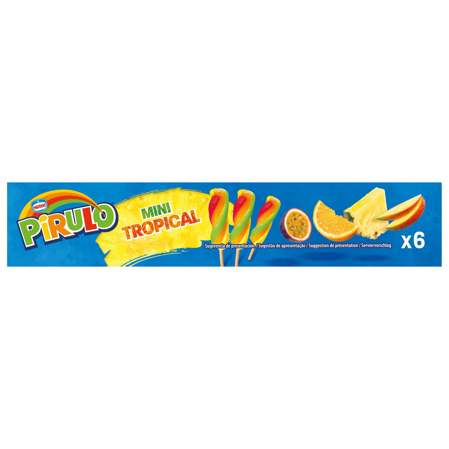 Helado Pirulo mini tropical Nestlé sin gluten 6 ud.