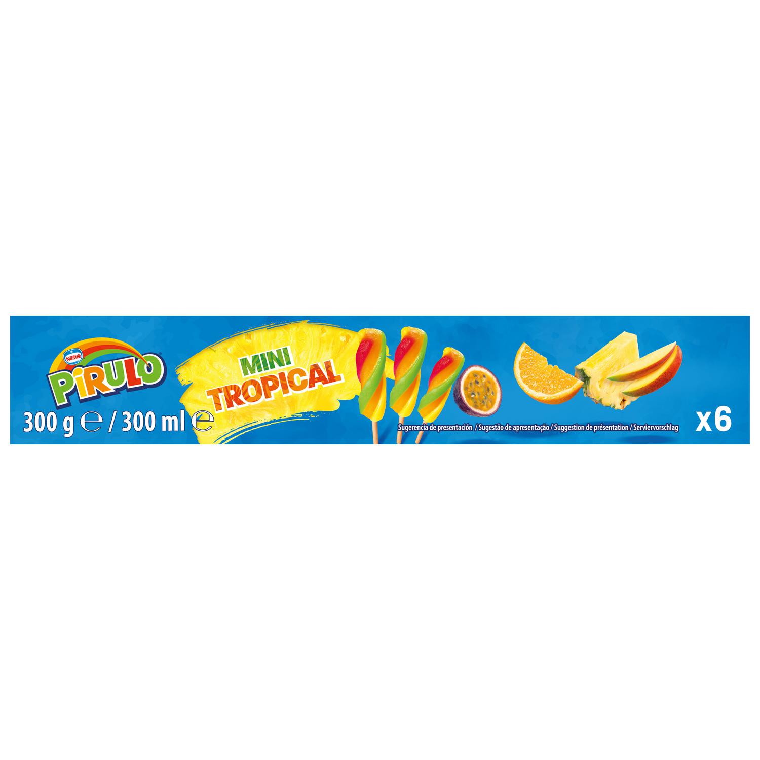 Helado Pirulo mini tropical Nestlé sin gluten 6 ud.