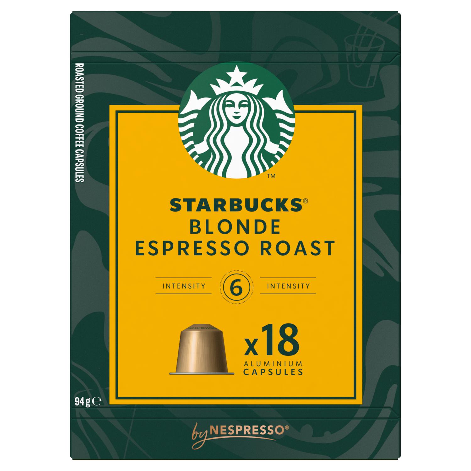 Café cápsulas blonde espresso roast Starbucks compatible con Nespresso 18 ud.