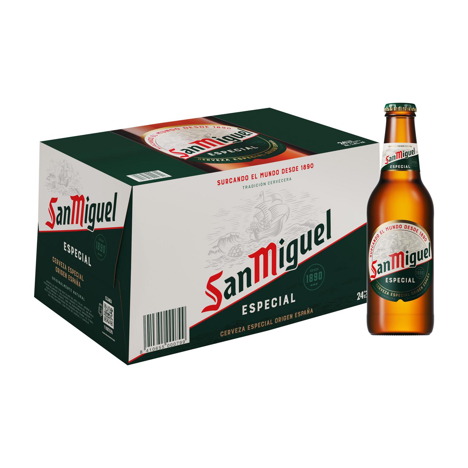 Cerveza San Miguel especial pack 24 botellas 25 cl.