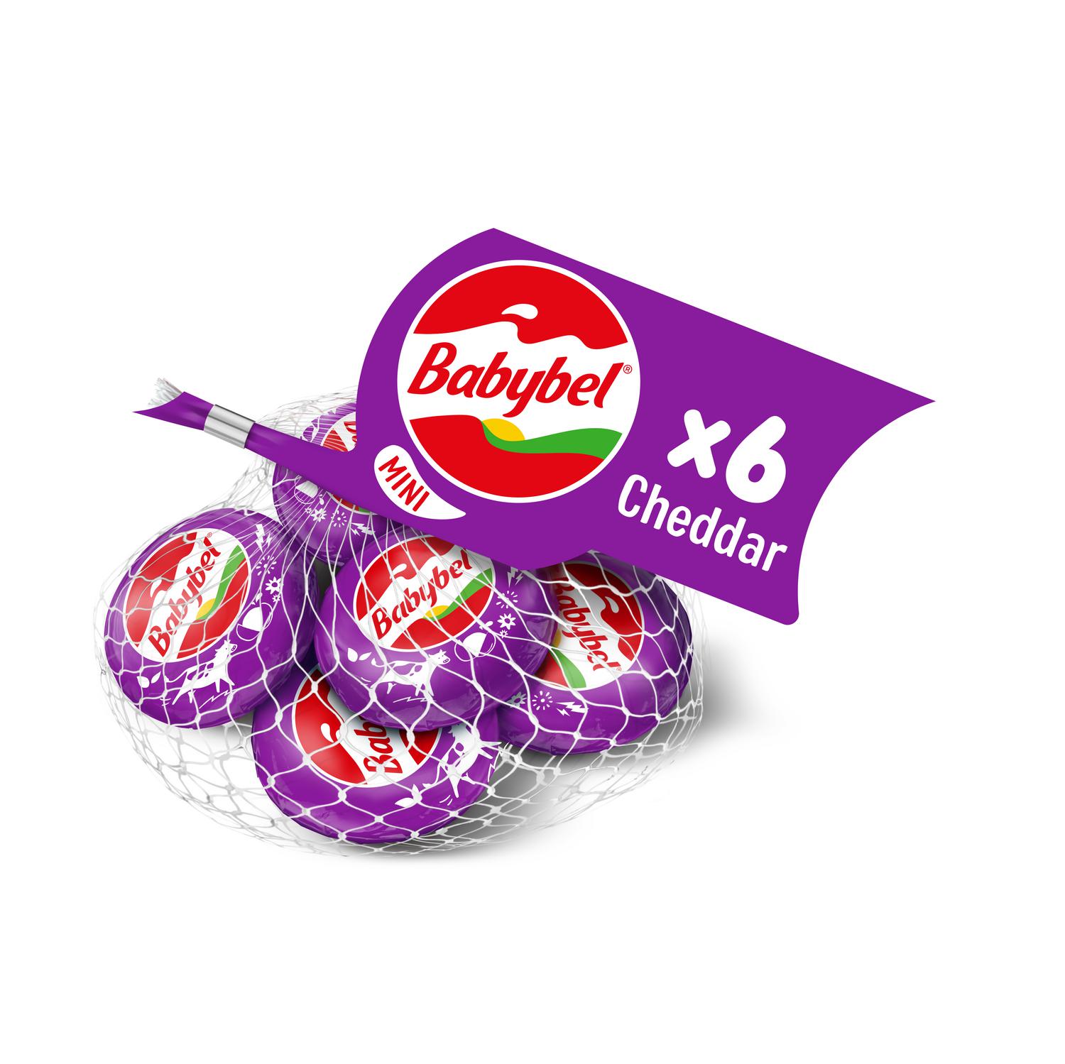 Queso cheddar tierno en porciones Mini Babybel sin lactosa 120 g.