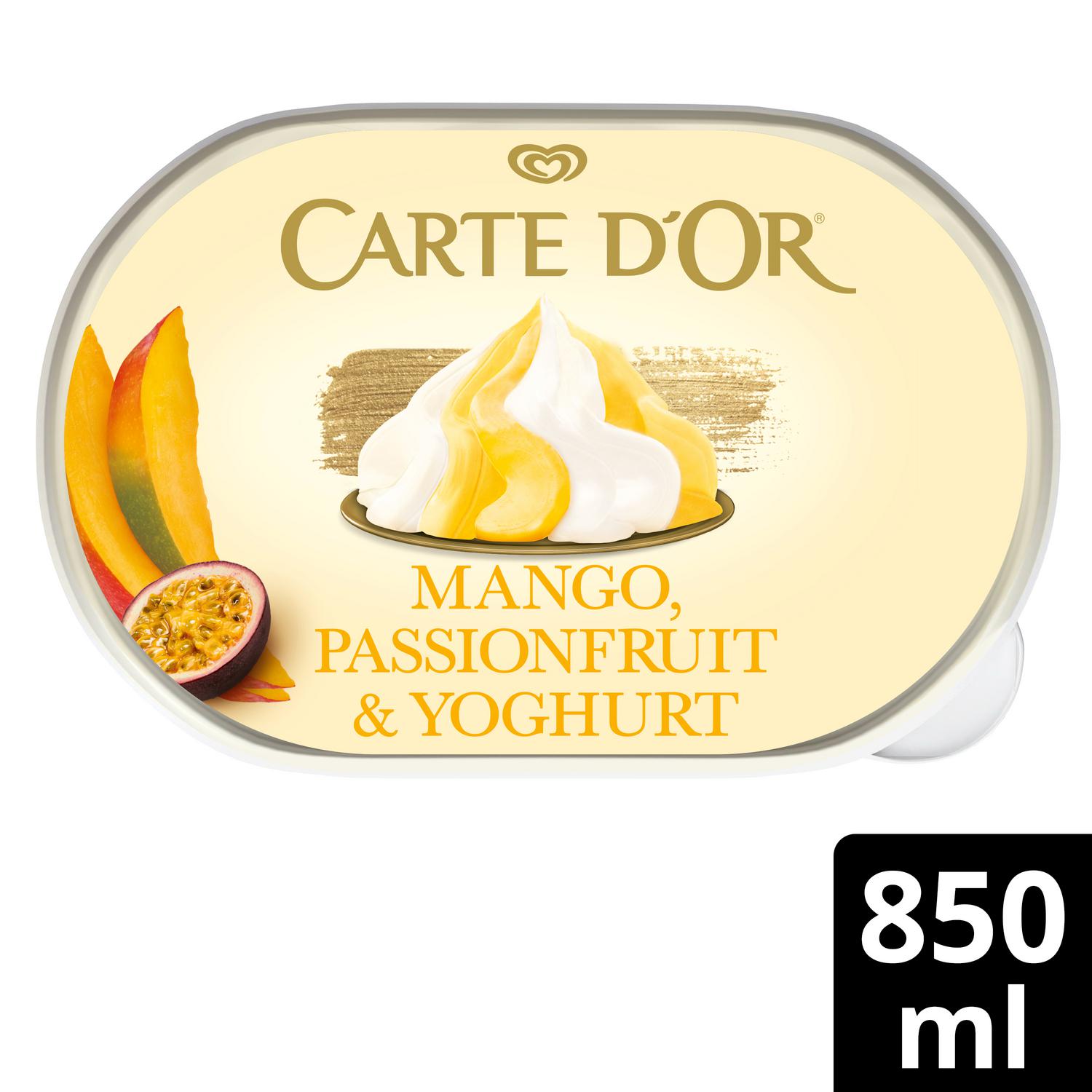 Helado Mango, Passionfruit & Yoghurt Les Desserts Carte D'Or 850 ml.