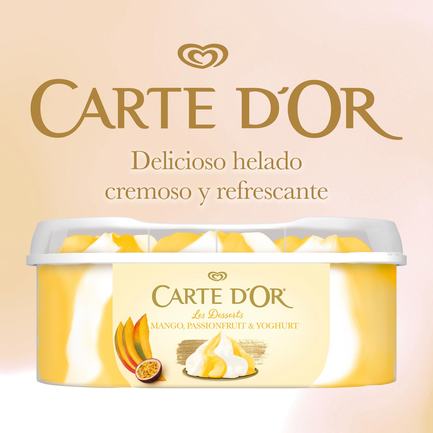 Helado Mango, Passionfruit & Yoghurt Les Desserts Carte D'Or 850 ml.