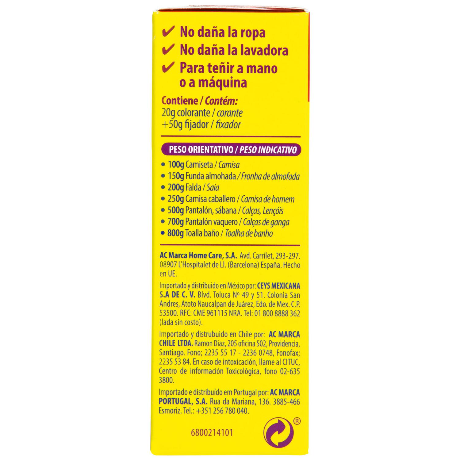 Tinte para la ropa negro Iberia 1 ud.