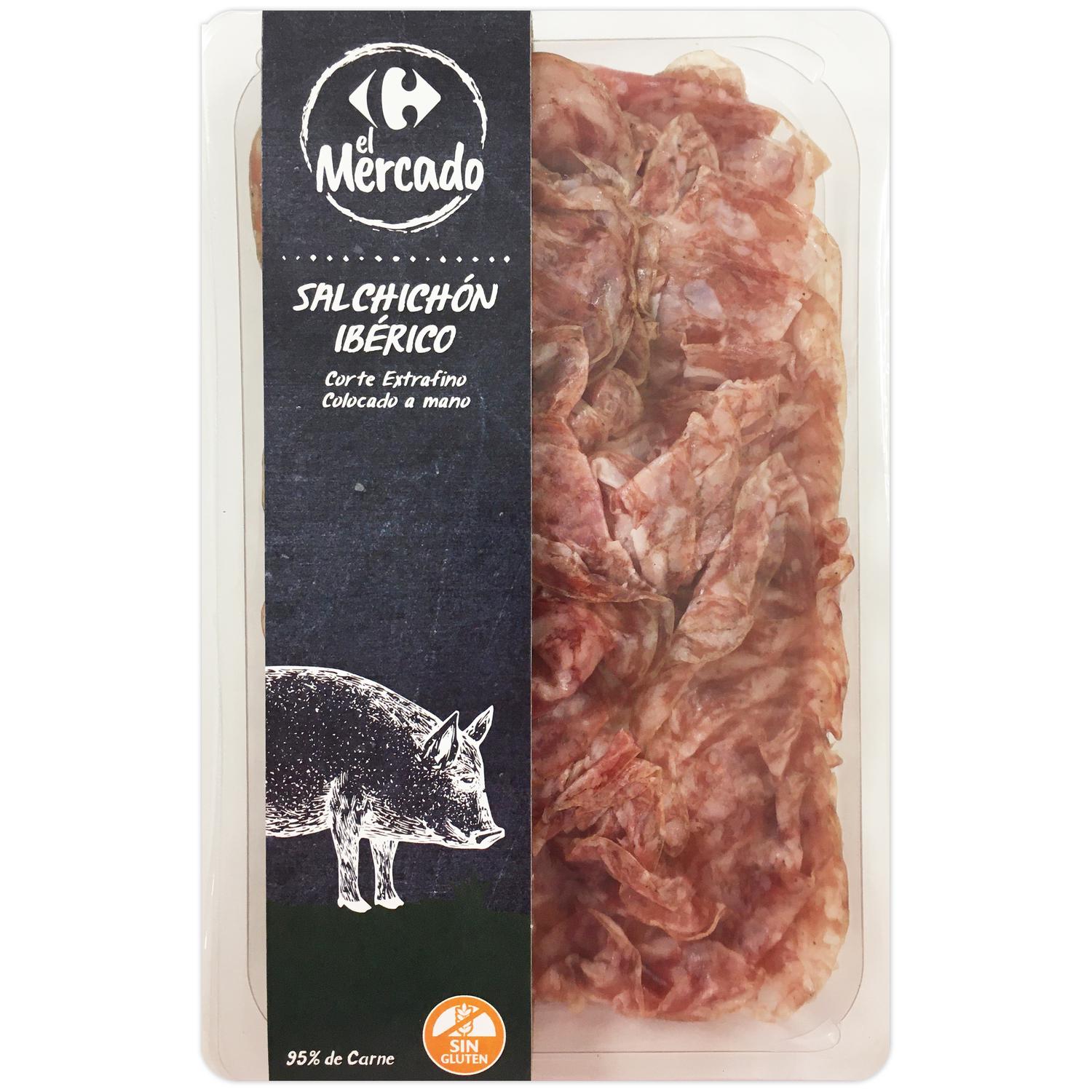 Salchichón ibérico en lonchas extrafinas Carrefour El Mercado sin gluten 100 g