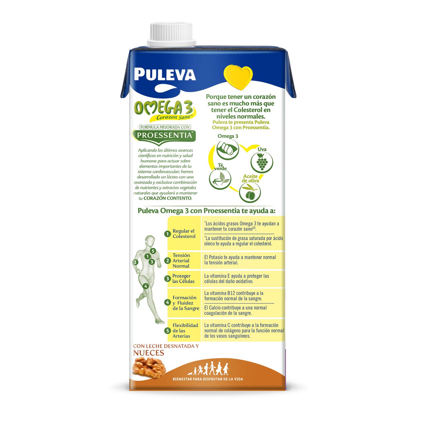 Preparado lácteo con nueces Omega 3 Puleva sin gluten brik 1 l.