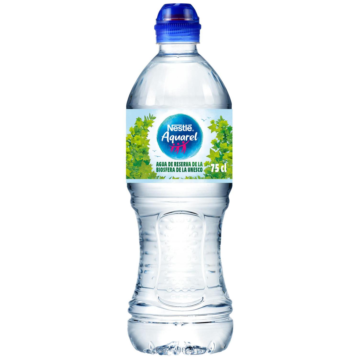 Agua mineral natural Nestlé Aquarel tapón deportivo 75 cl.