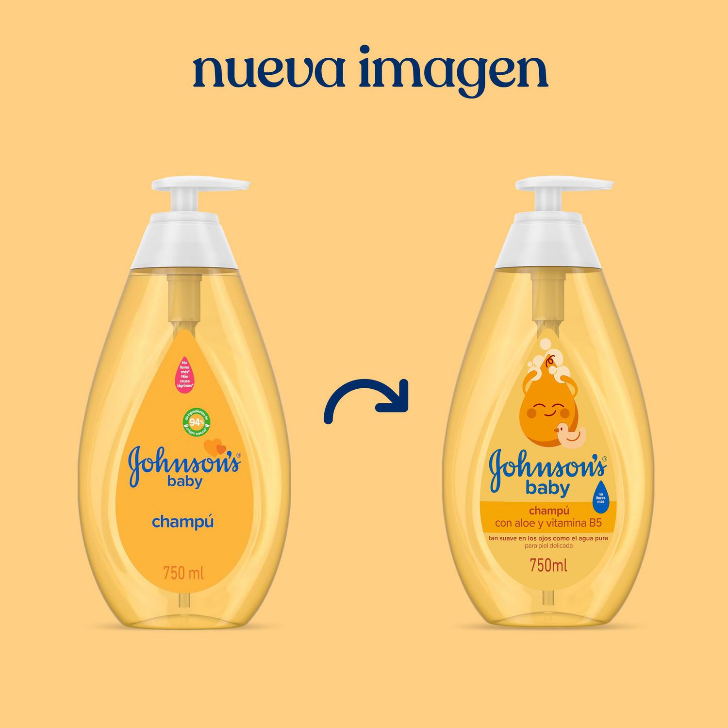 Champú clásico para pelo suave, brillante e hidratado Johnson´s Baby 750 ml.