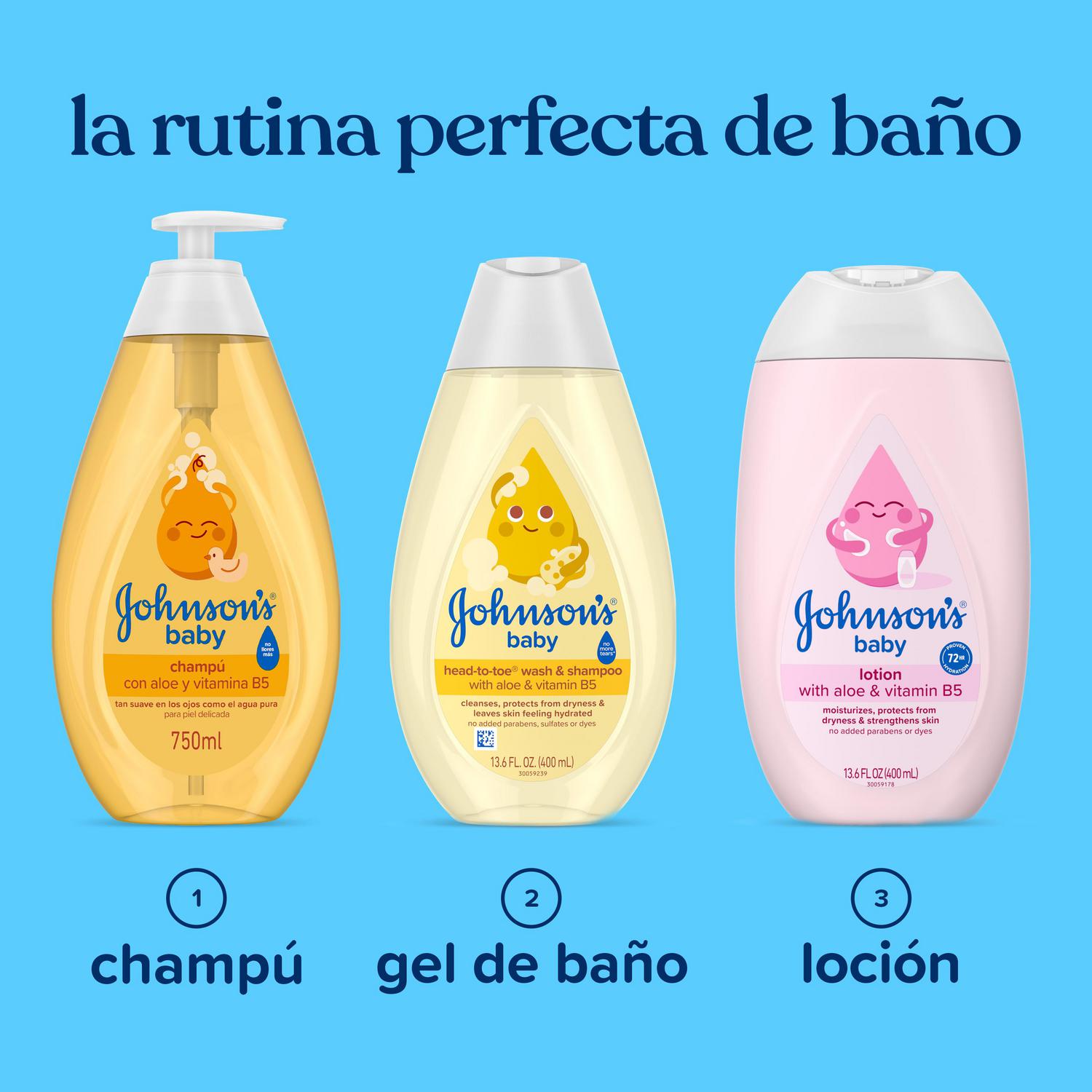 Champú clásico para pelo suave, brillante e hidratado Johnson´s Baby 750 ml.