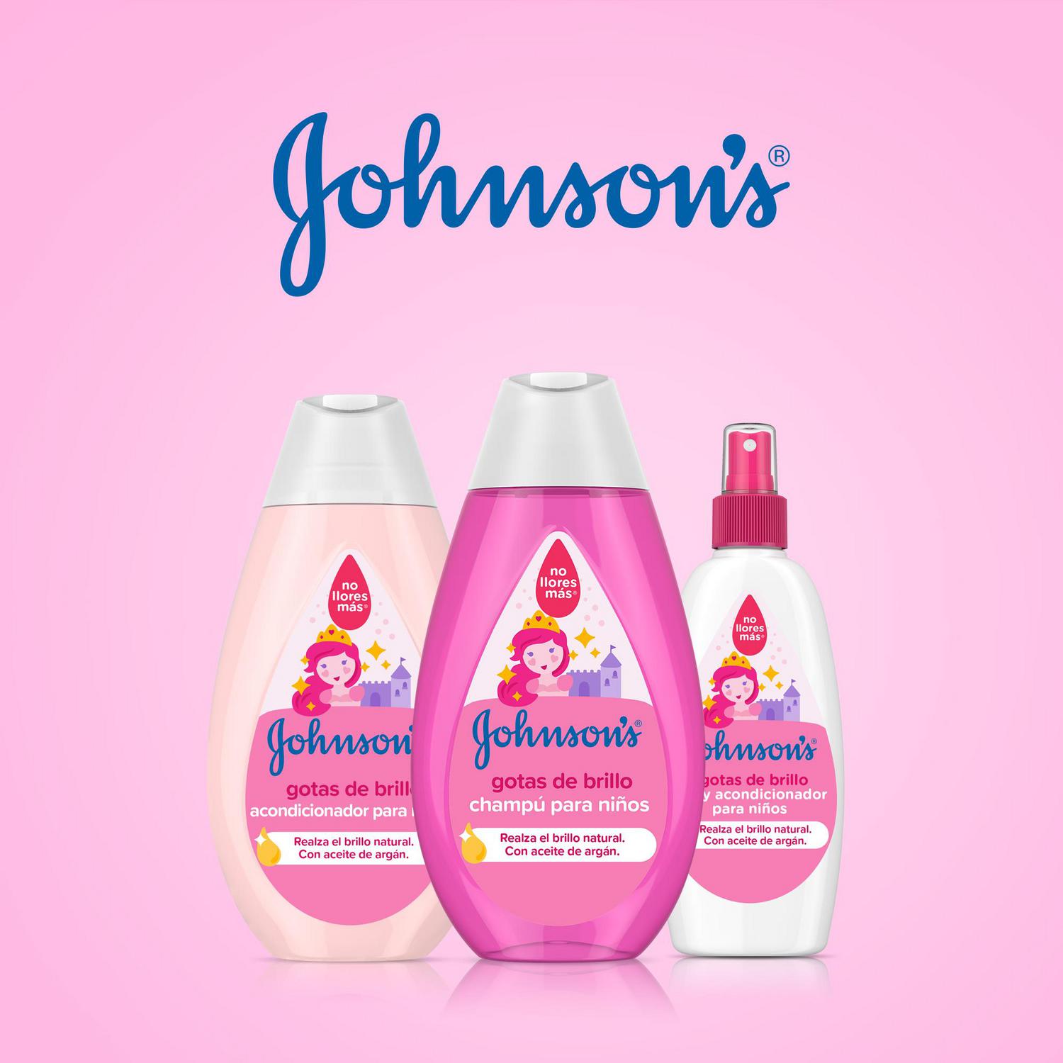 Champú gotas de brillo para cabellos más brillantes, suaves y sedosos Johnson's Baby 500 ml.
