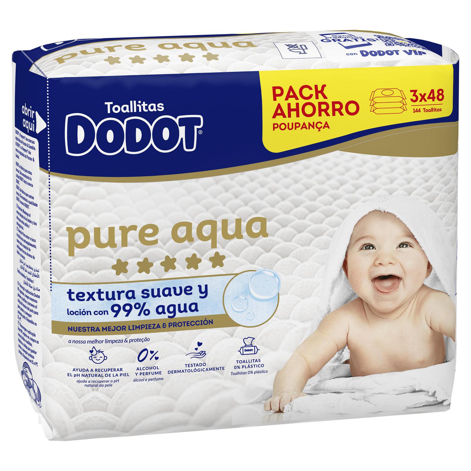 Toallitas Pure Aqua Dodot 144 ud.