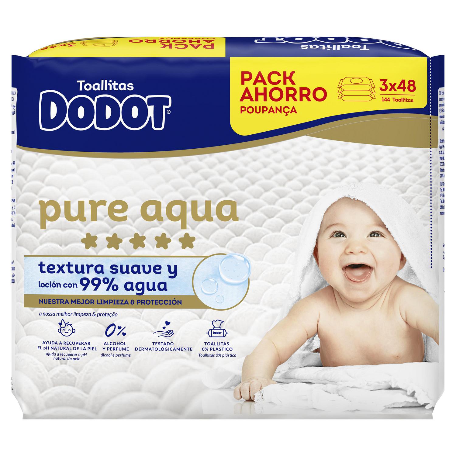 Toallitas Pure Aqua Dodot 144 ud.