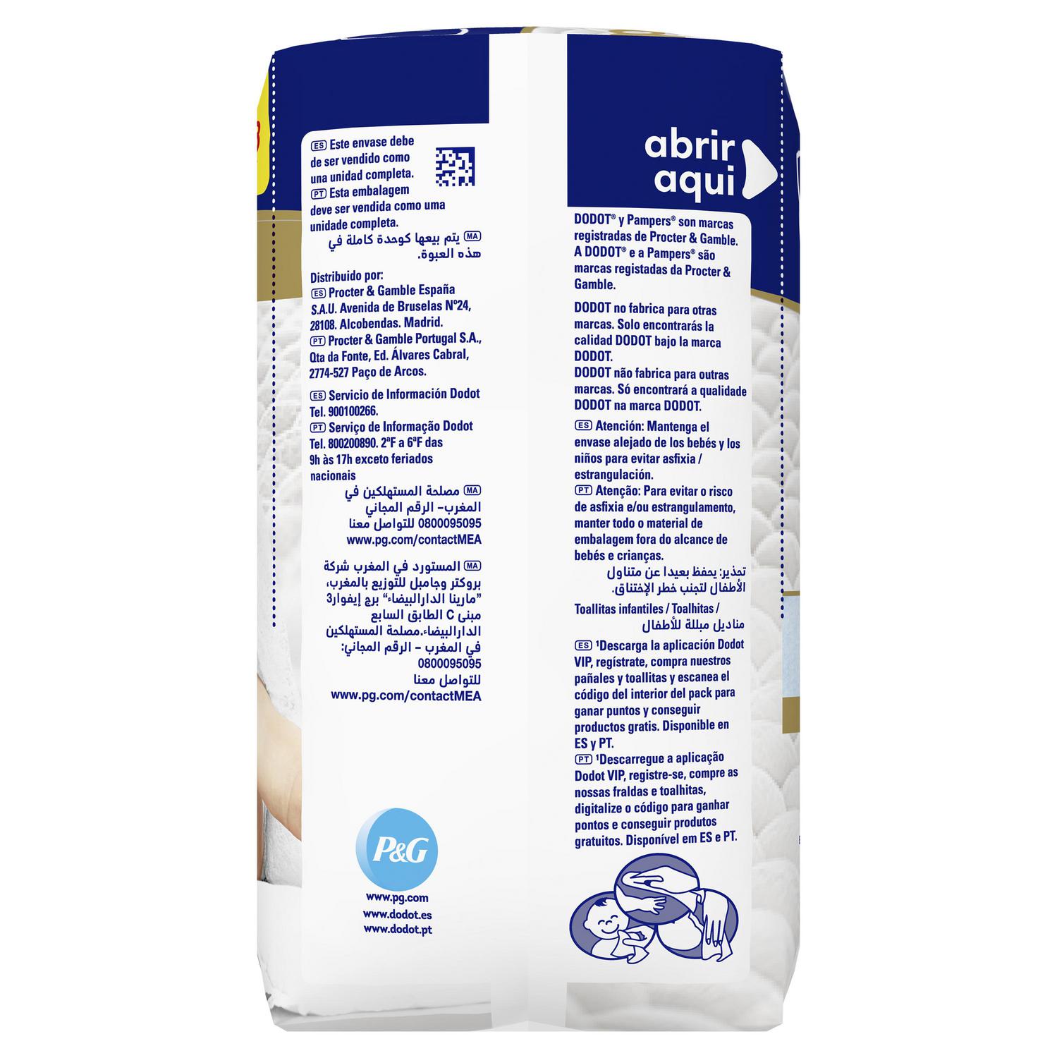 Toallitas Pure Aqua Dodot 144 ud.