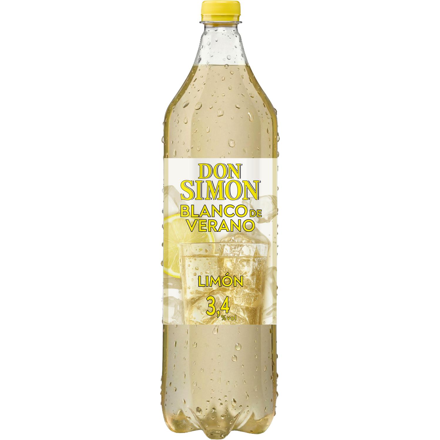 Blanco de verano limón Don Simón botella 1,5 l.
