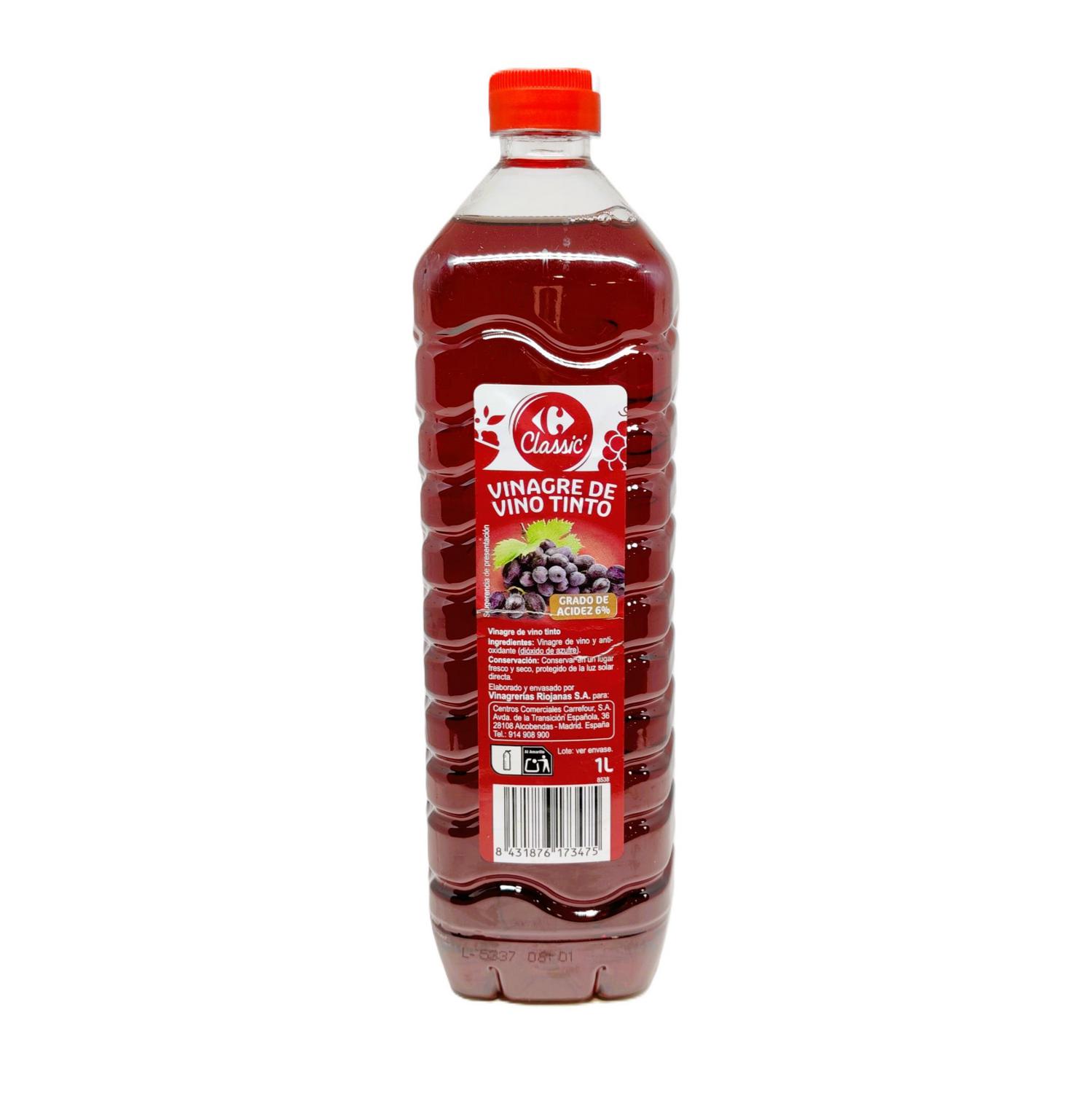 Vinagre de vino tinto Carrefour Classic 1 l.