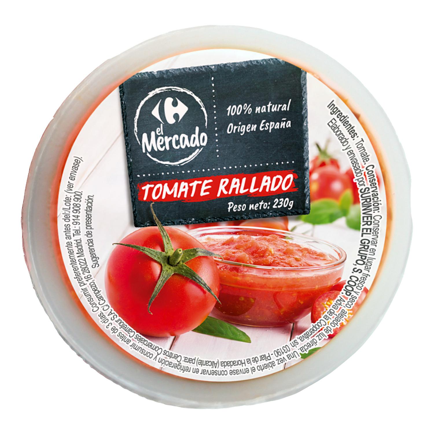 Tomate natural rallado Carrefour 230 g