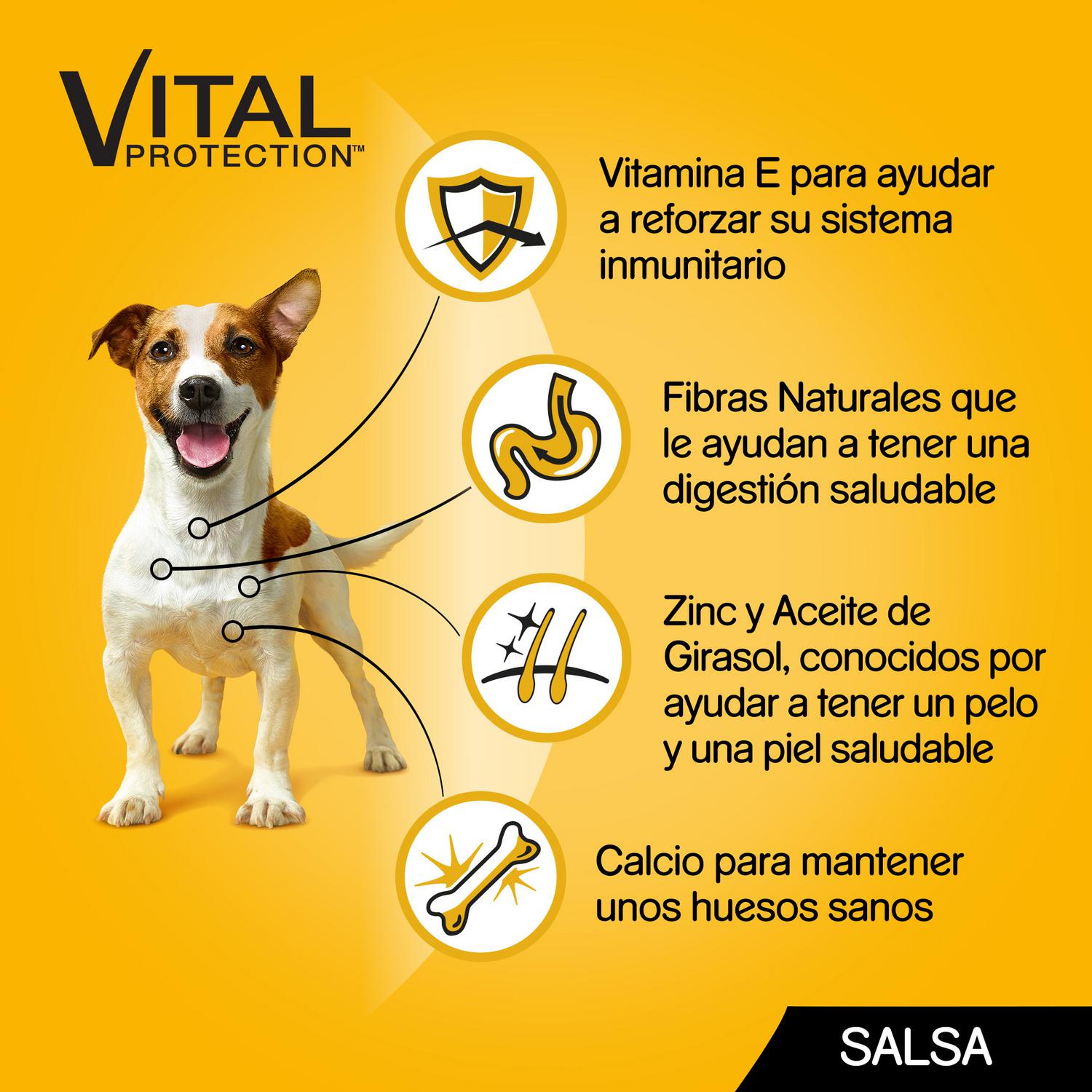 Comida húmeda sabores mixtos en salsa para perro Pedigree pack de 12 unidades de 100 g.